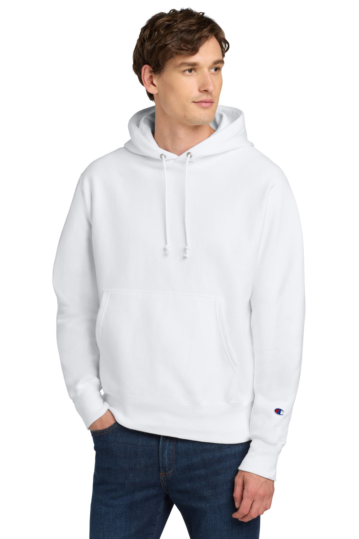Custom White Reverse Weave Hoodie S101, personalized by SanCanDo Swag in Argyle, TX