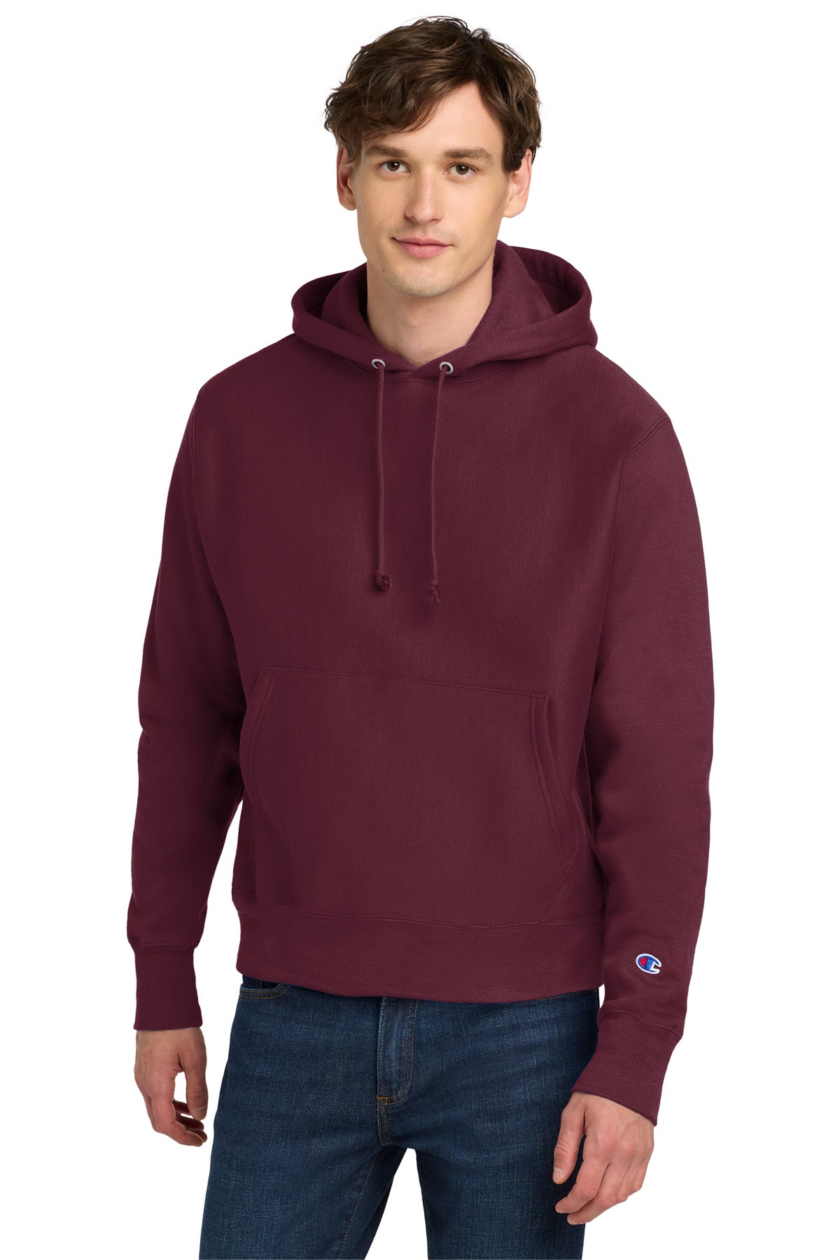 Custom Cardinal Reverse Weave Hoodie S101, personalized by SanCanDo Swag in Argyle, TX