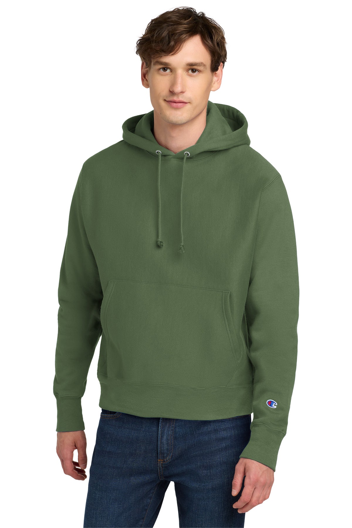 Custom Fresh Olive Reverse Weave Hoodie S101, personalized by SanCanDo Swag in Argyle, TX