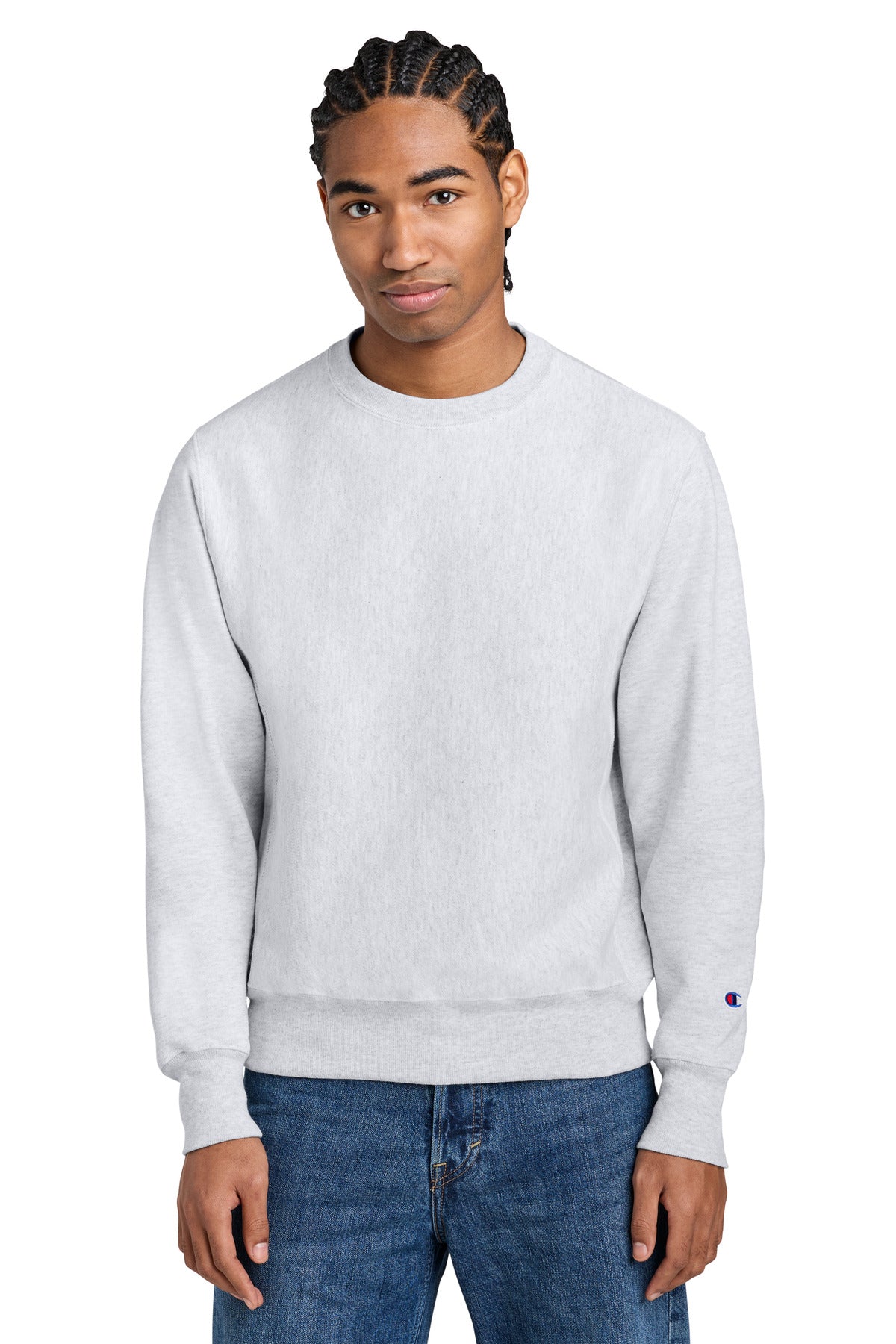 Custom Silver Grey Reverse Weave Crewneck S149, personalized by SanCanDo Swag in Argyle, TX