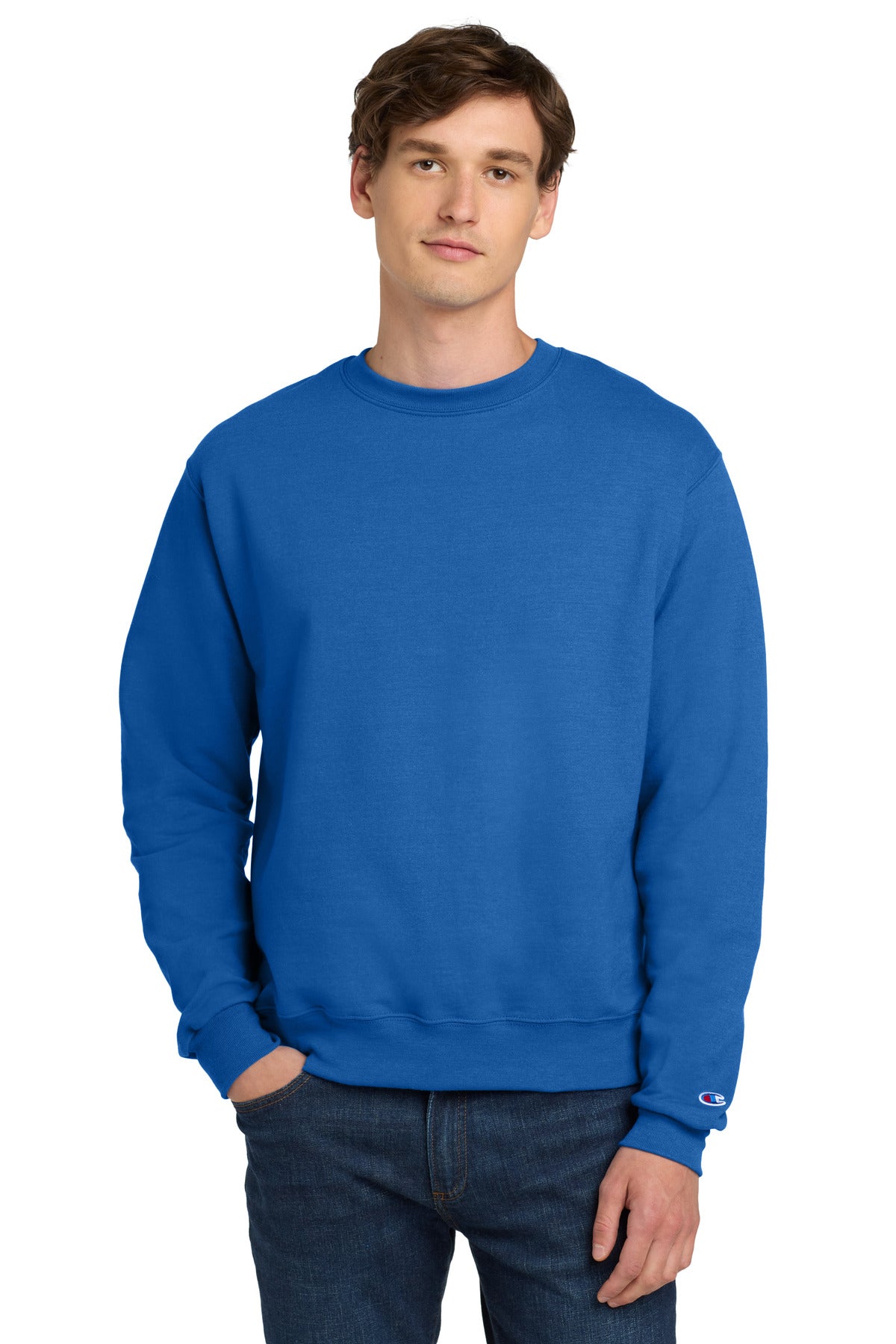 Custom Royal Blue Powerblend Crewneck S6000, personalized by SanCanDo Swag in Argyle, TX