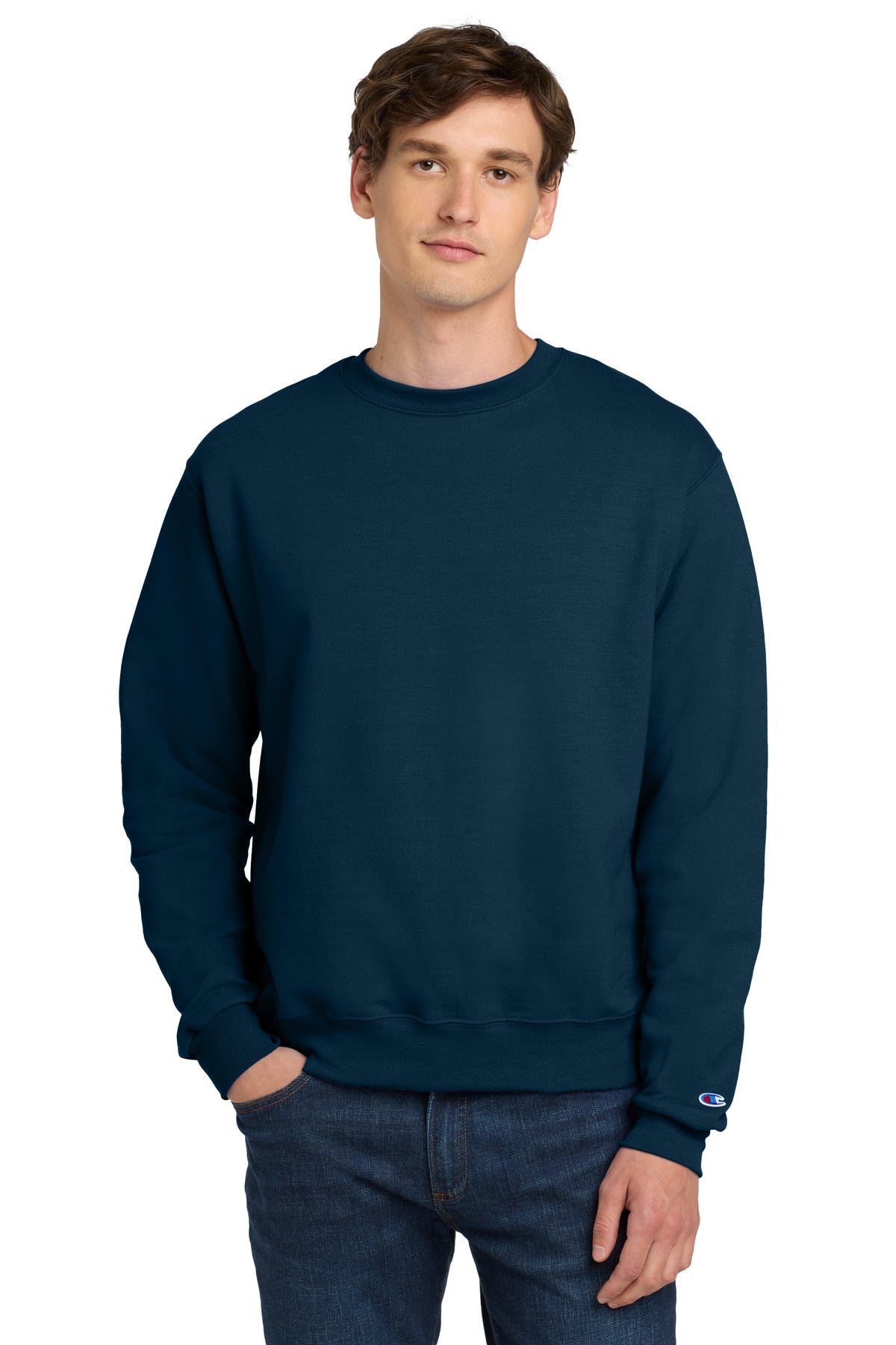 Custom Late Night Blue Powerblend Crewneck S6000, personalized by SanCanDo Swag in Argyle, TX