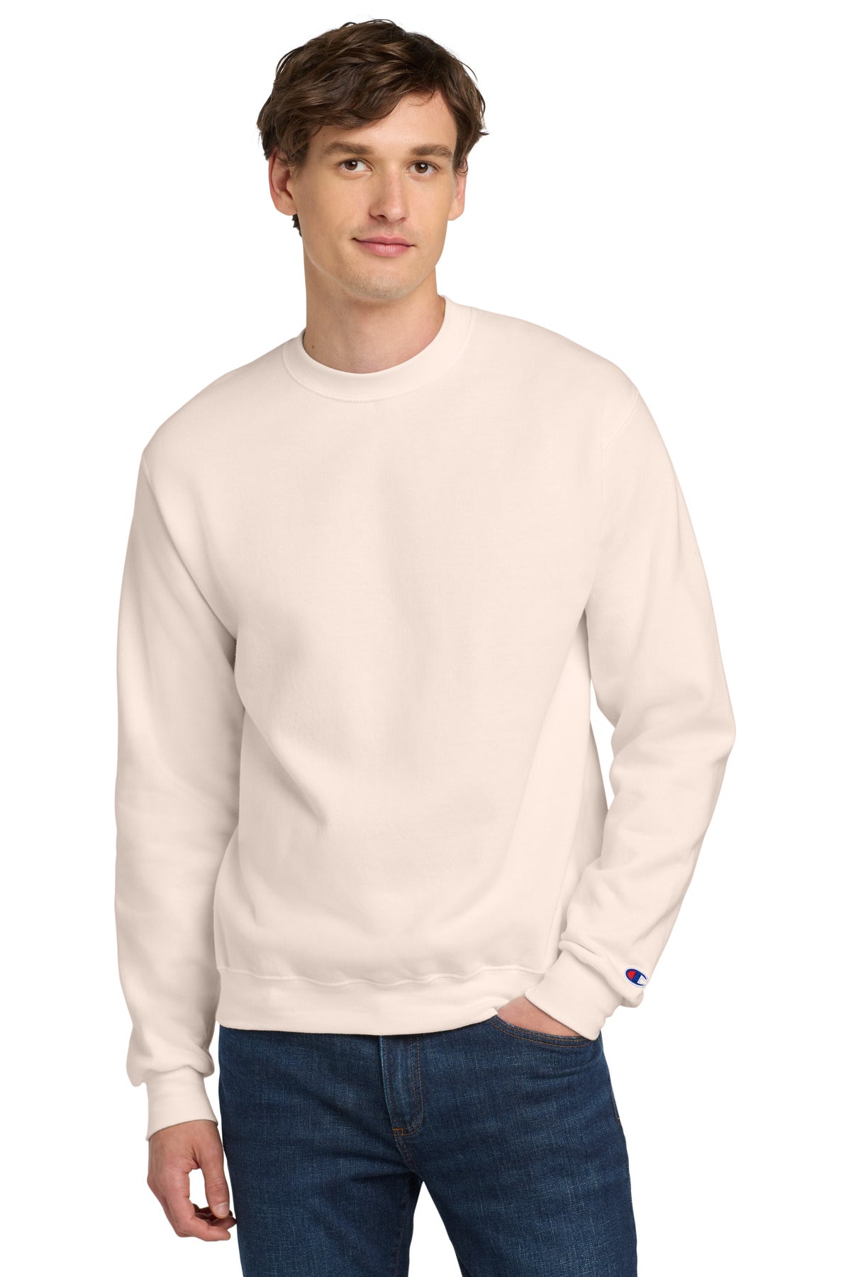 Custom Body Blush Powerblend Crewneck S6000, personalized by SanCanDo Swag in Argyle, TX