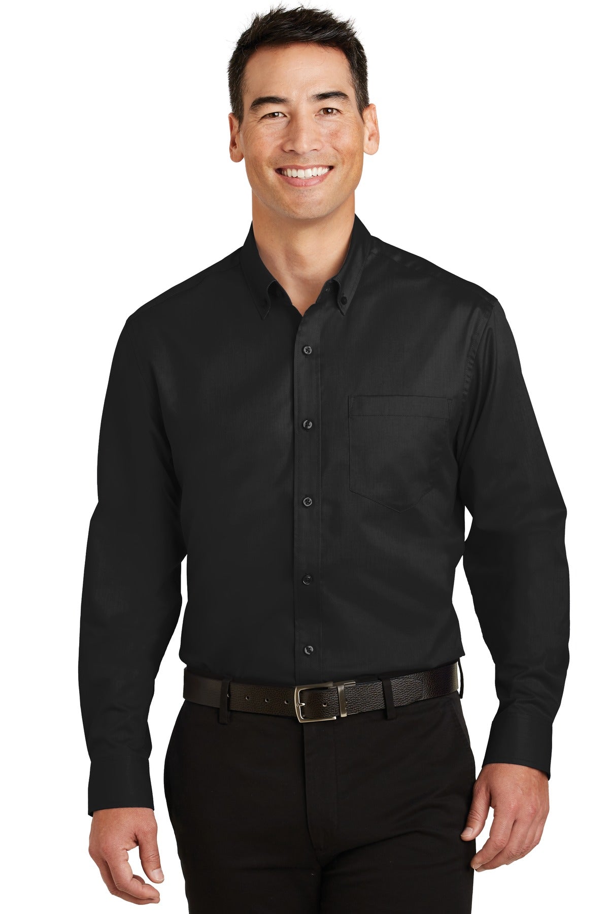 Custom Black SuperPro Twill Shirt S663, personalized by SanCanDo Swag in Argyle, TX