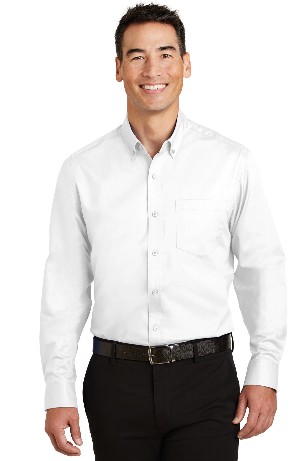 Custom White SuperPro Twill Shirt S663, personalized by SanCanDo Swag in Argyle, TX