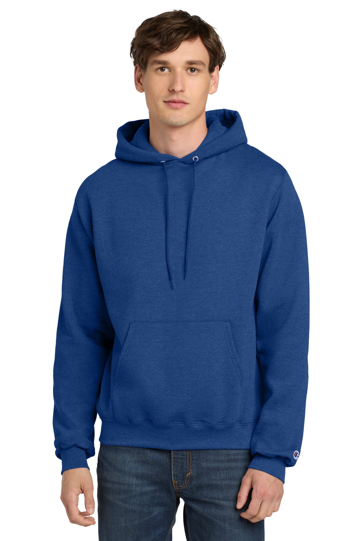 Custom Royal Blue Heather Powerblend Pullover Hoodie S700, personalized by SanCanDo Swag in Argyle, TX
