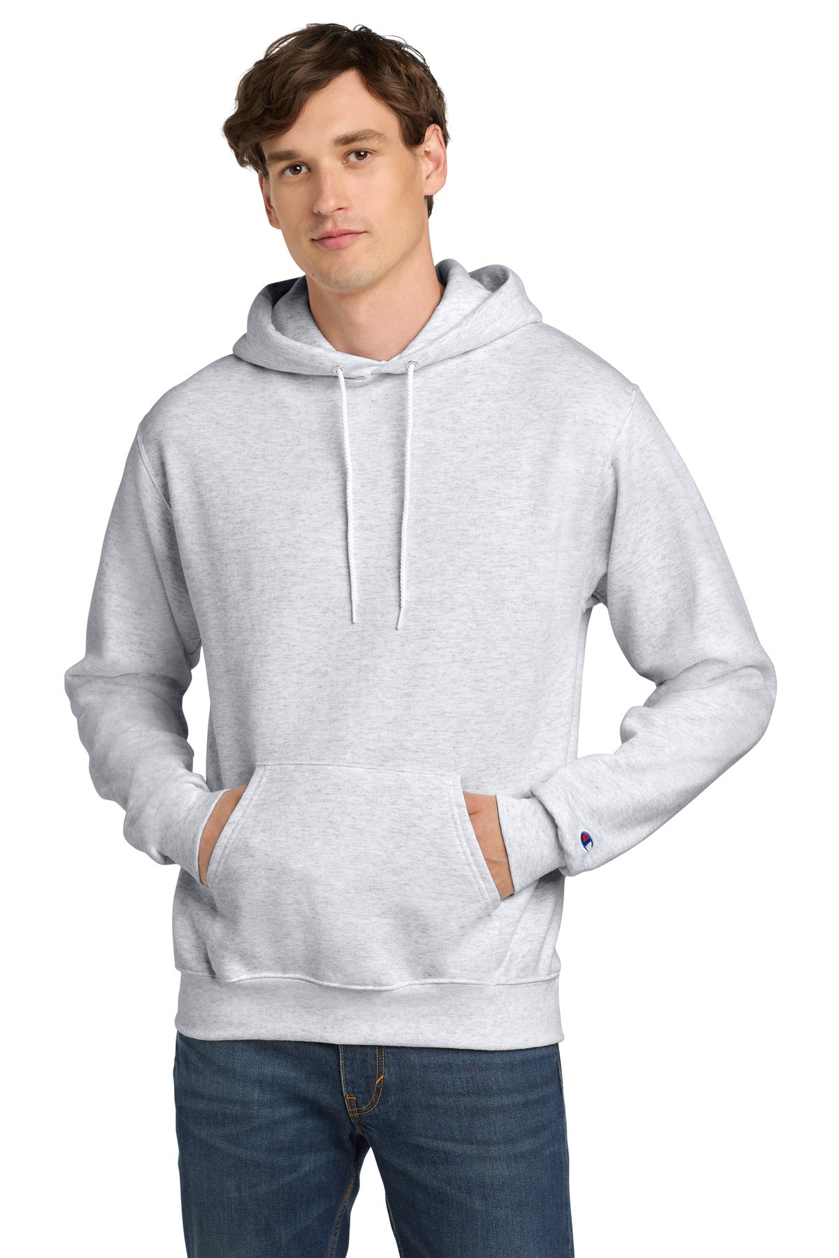 Custom Silver Grey Powerblend Pullover Hoodie S700, personalized by SanCanDo Swag in Argyle, TX