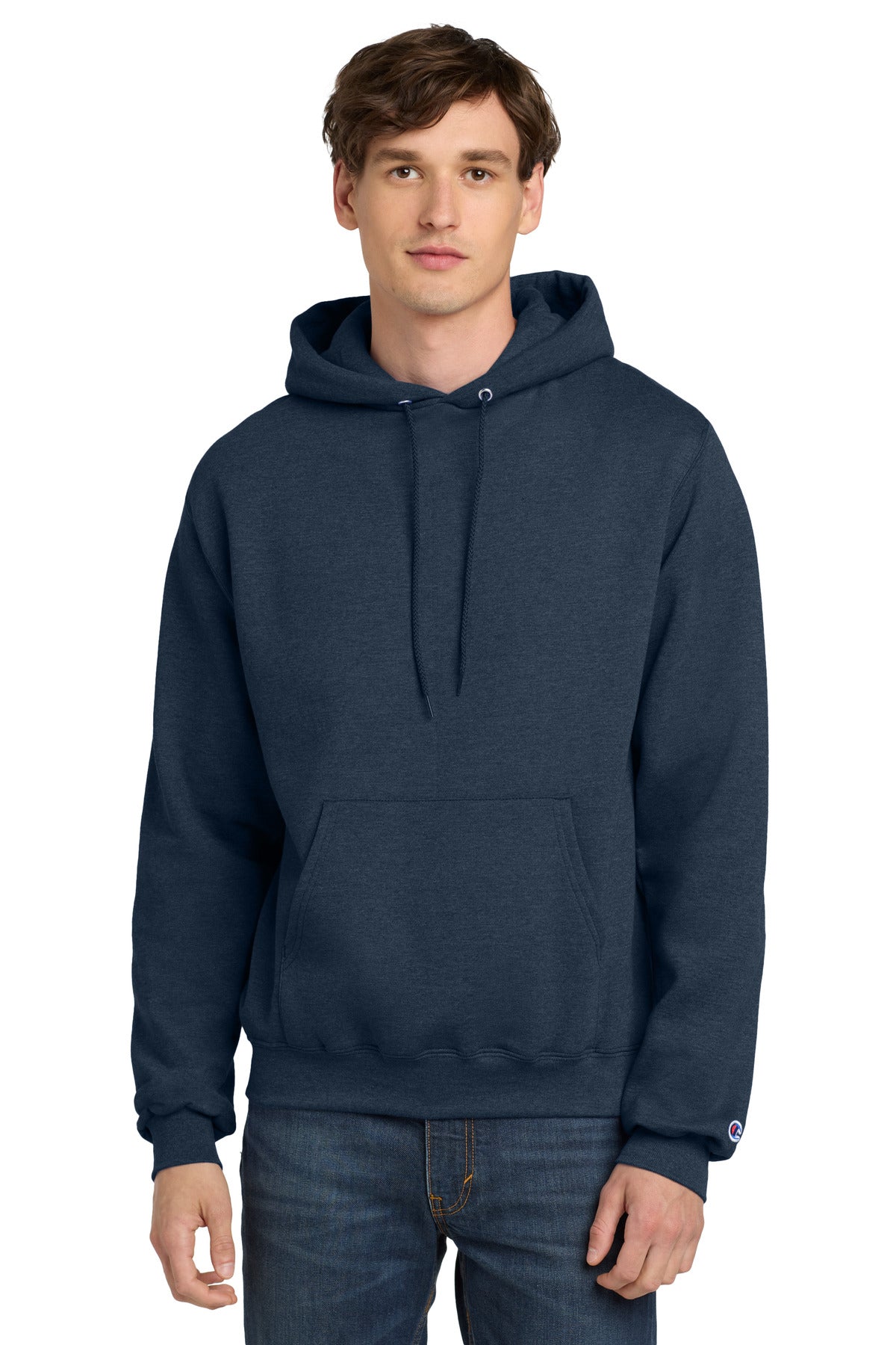 Custom Navy Heather Powerblend Pullover Hoodie S700, personalized by SanCanDo Swag in Argyle, TX