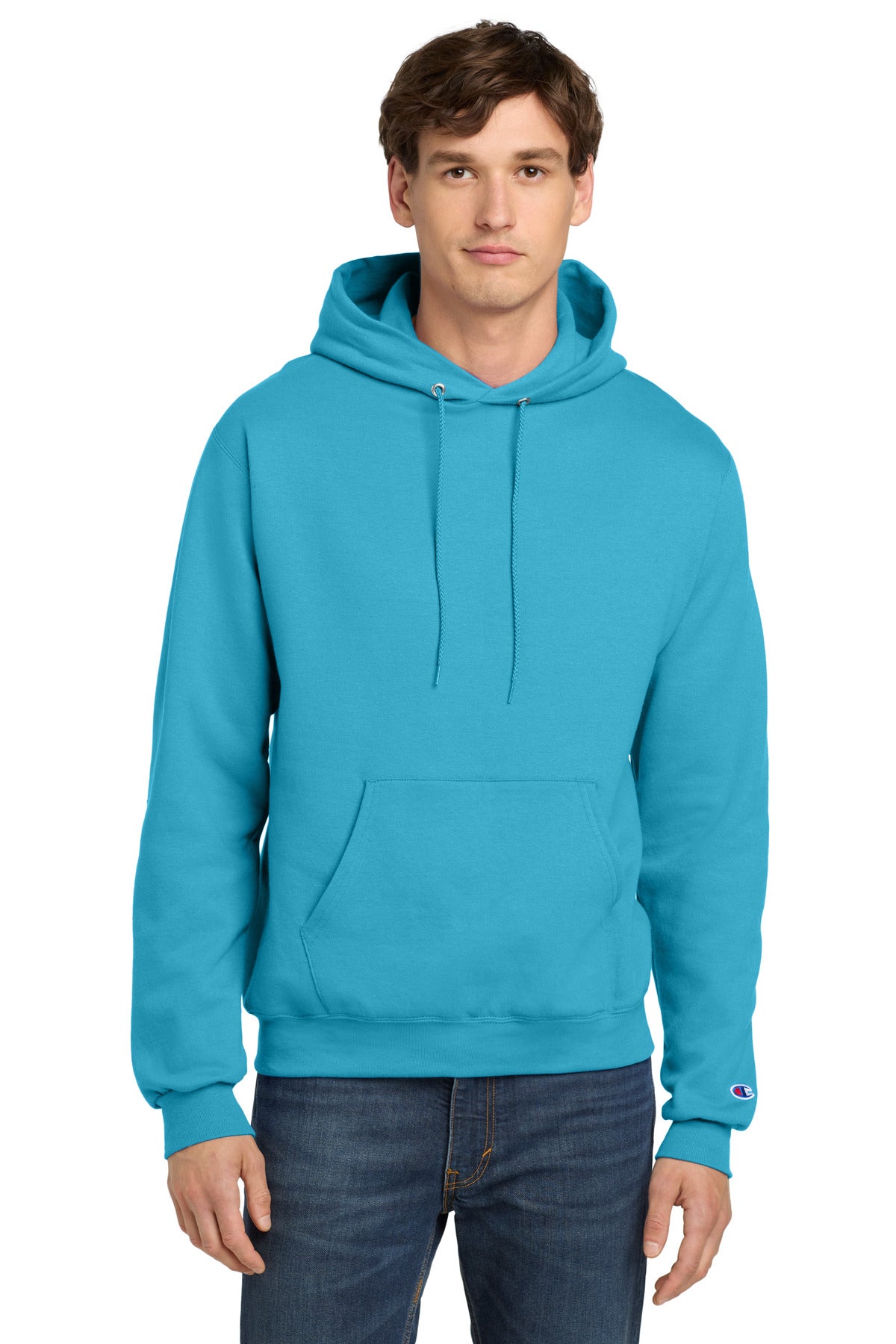 Custom Blue Lagoon Powerblend Pullover Hoodie S700, personalized by SanCanDo Swag in Argyle, TX