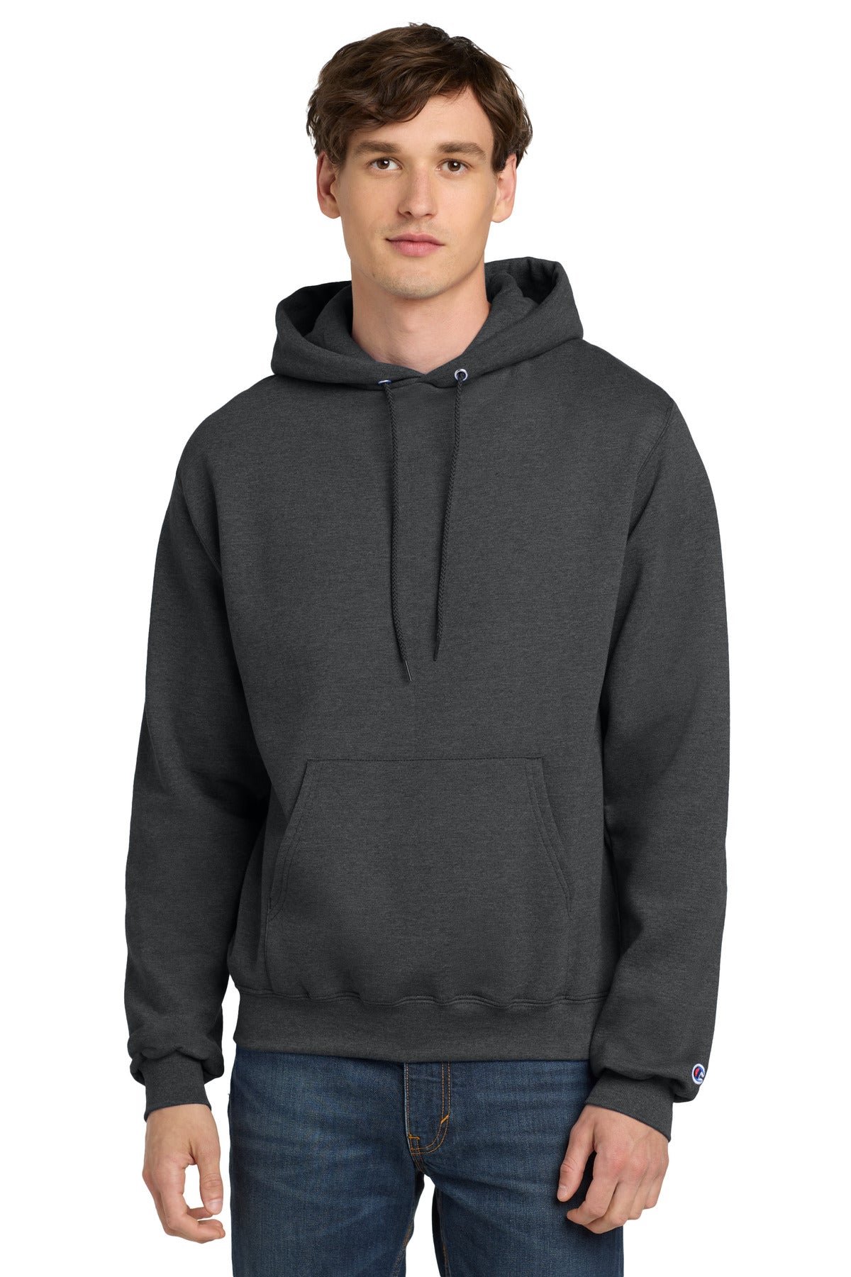 Custom Charcoal Heather Powerblend Pullover Hoodie S700, personalized by SanCanDo Swag in Argyle, TX