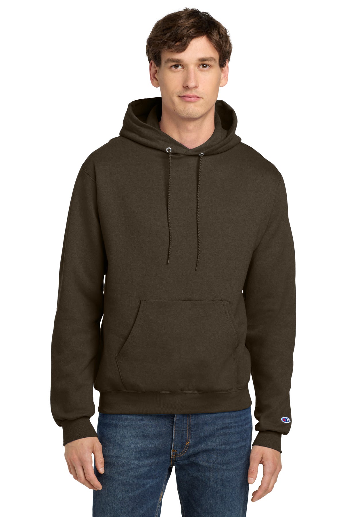 Custom Chocolate Brown Powerblend Pullover Hoodie S700, personalized by SanCanDo Swag in Argyle, TX