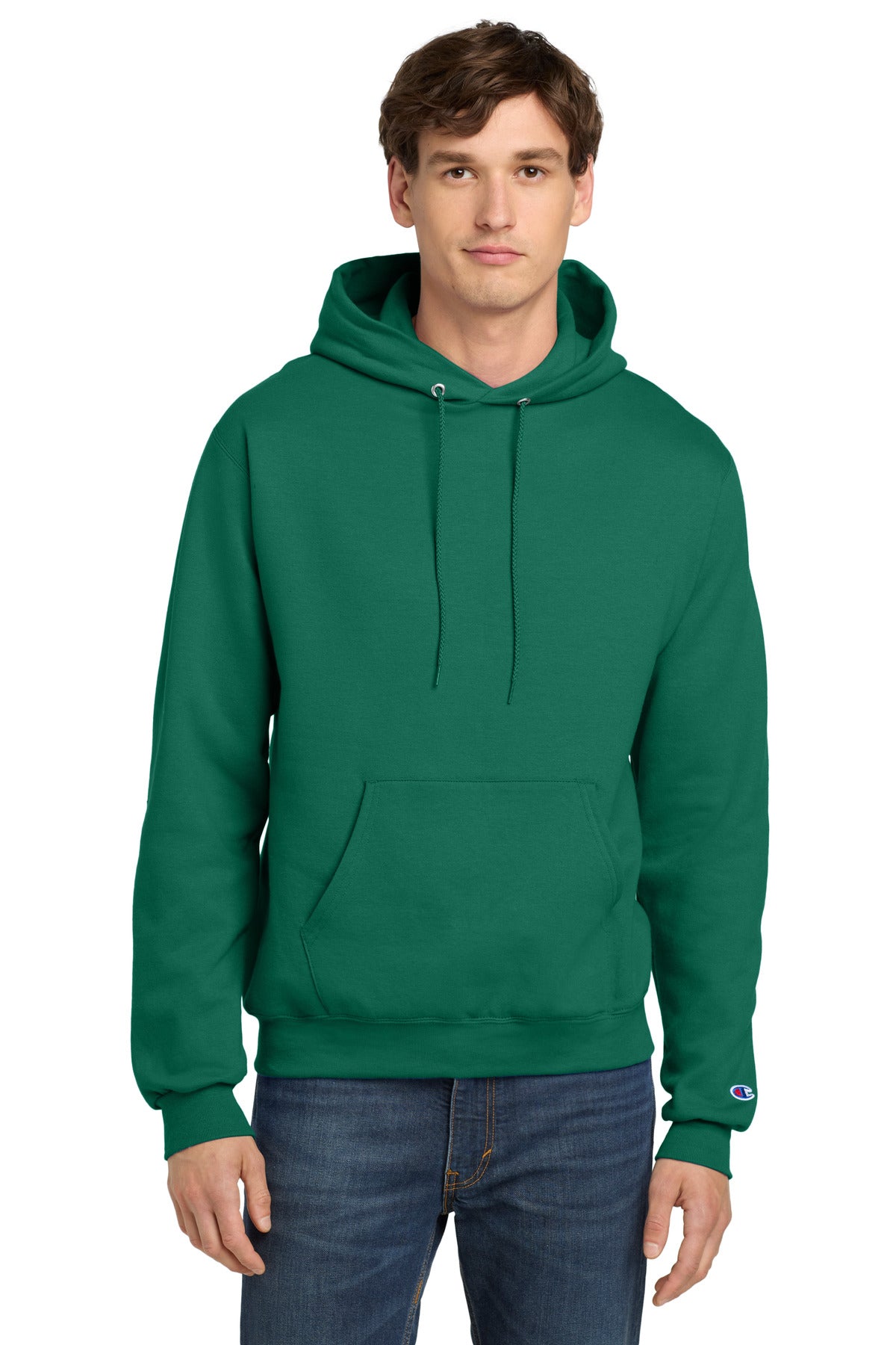Custom Emerald Green Powerblend Pullover Hoodie S700, personalized by SanCanDo Swag in Argyle, TX