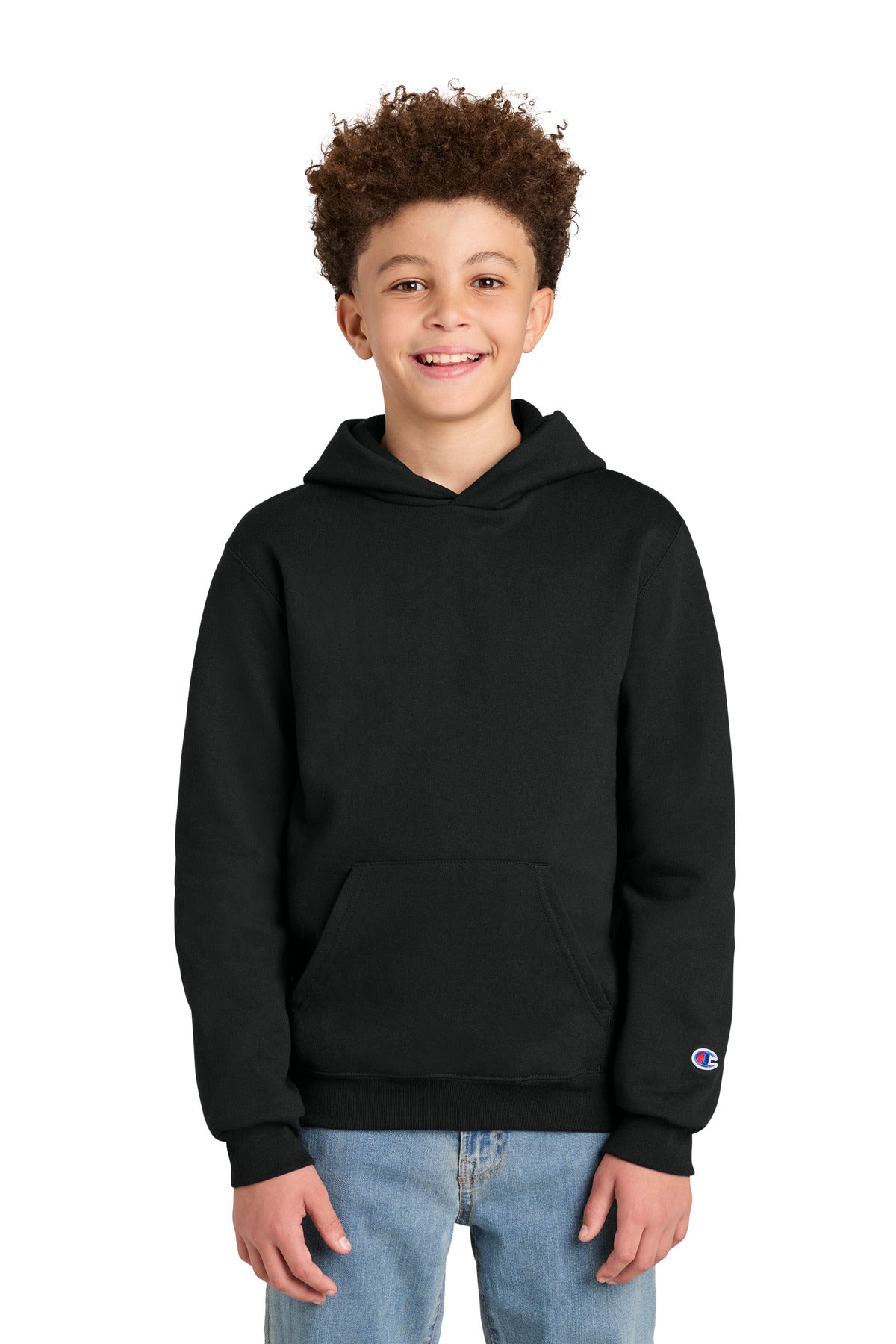 Custom Black Youth Powerblend Hoodie S790, personalized by SanCanDo Swag in Argyle, TX