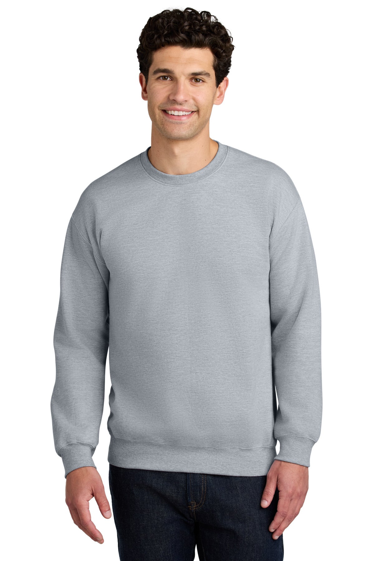 Custom Sport Grey Softstyle Crewneck SF000, personalized by SanCanDo Swag in Argyle, TX
