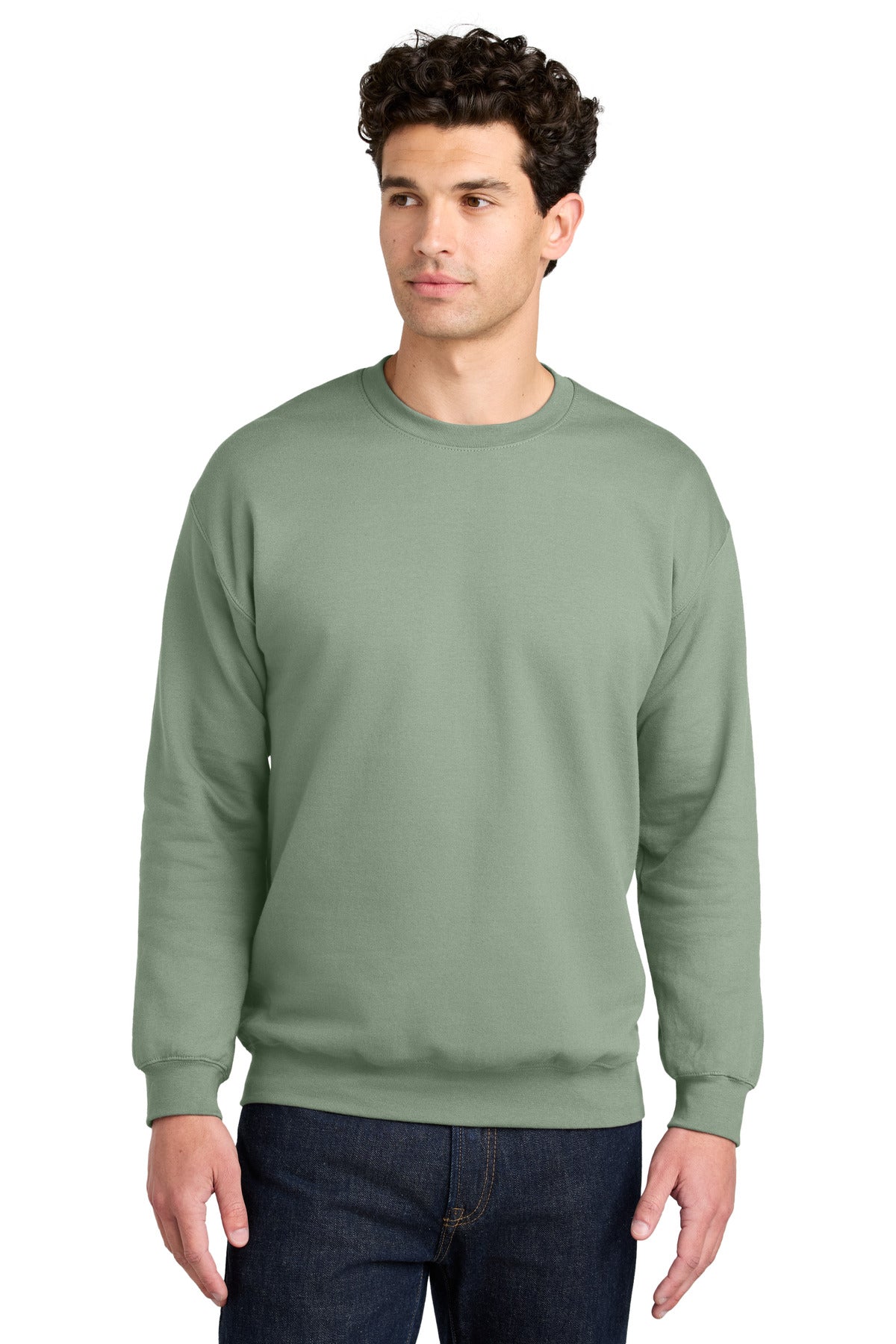 Custom Sage Softstyle Crewneck SF000, personalized by SanCanDo Swag in Argyle, TX
