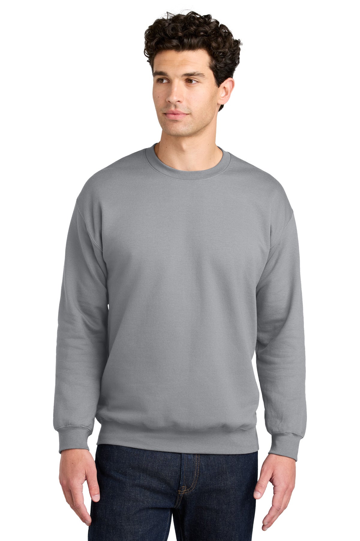 Custom Cement Softstyle Crewneck SF000, personalized by SanCanDo Swag in Argyle, TX