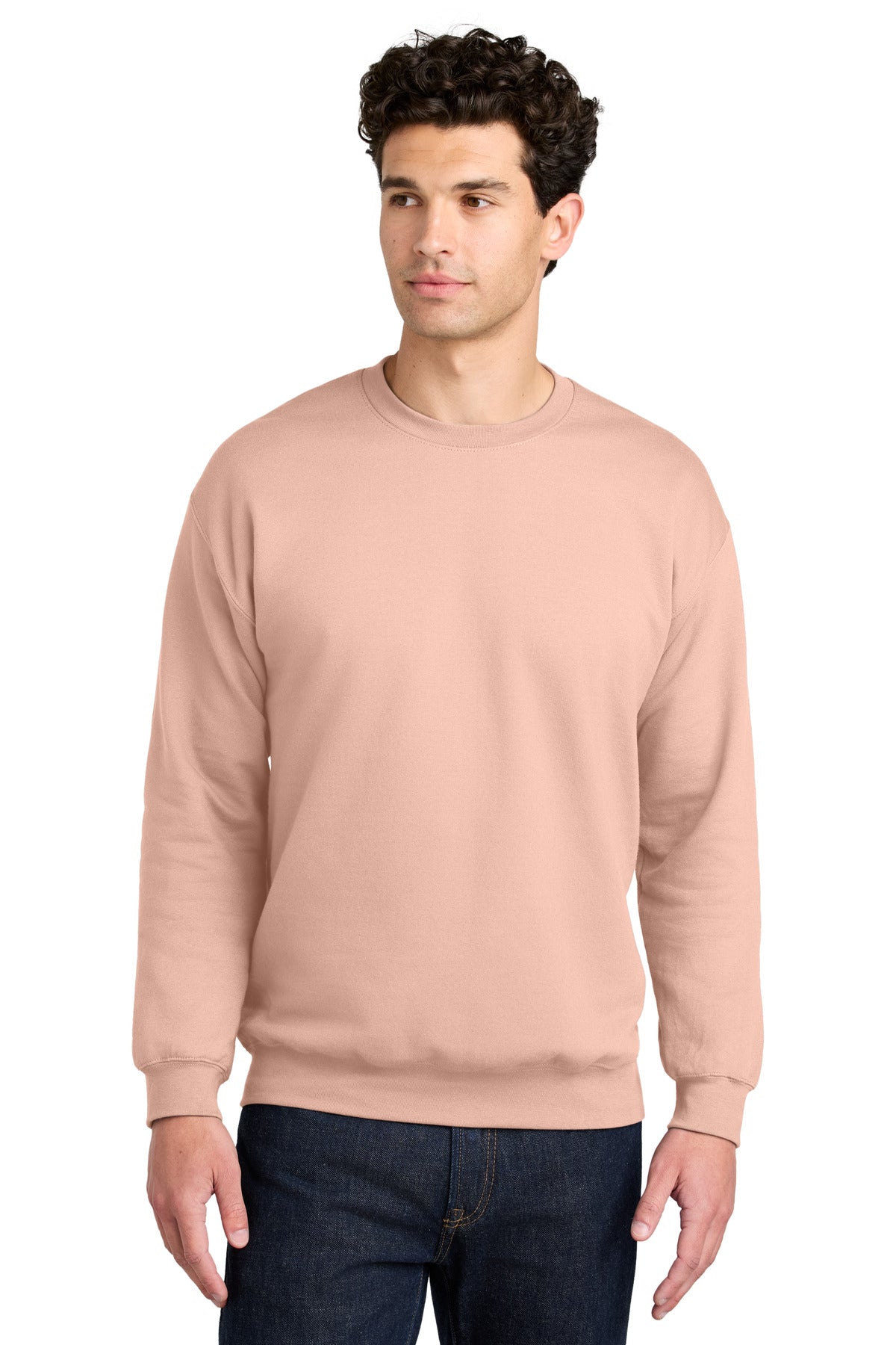 Custom Dusty Rose Softstyle Crewneck SF000, personalized by SanCanDo Swag in Argyle, TX