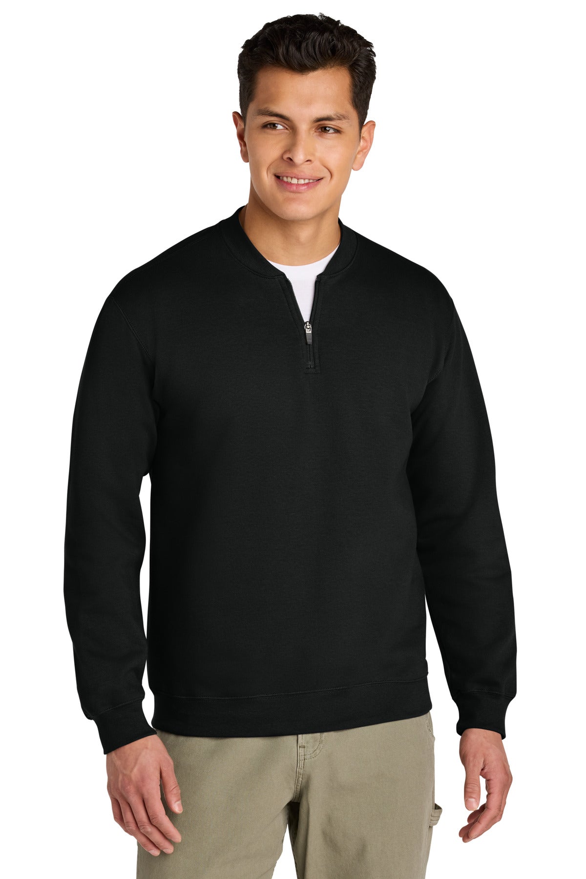 Custom Black Softstyle Midweight Fleece 1/4-Zip SF008, personalized by SanCanDo Swag in Argyle, TX