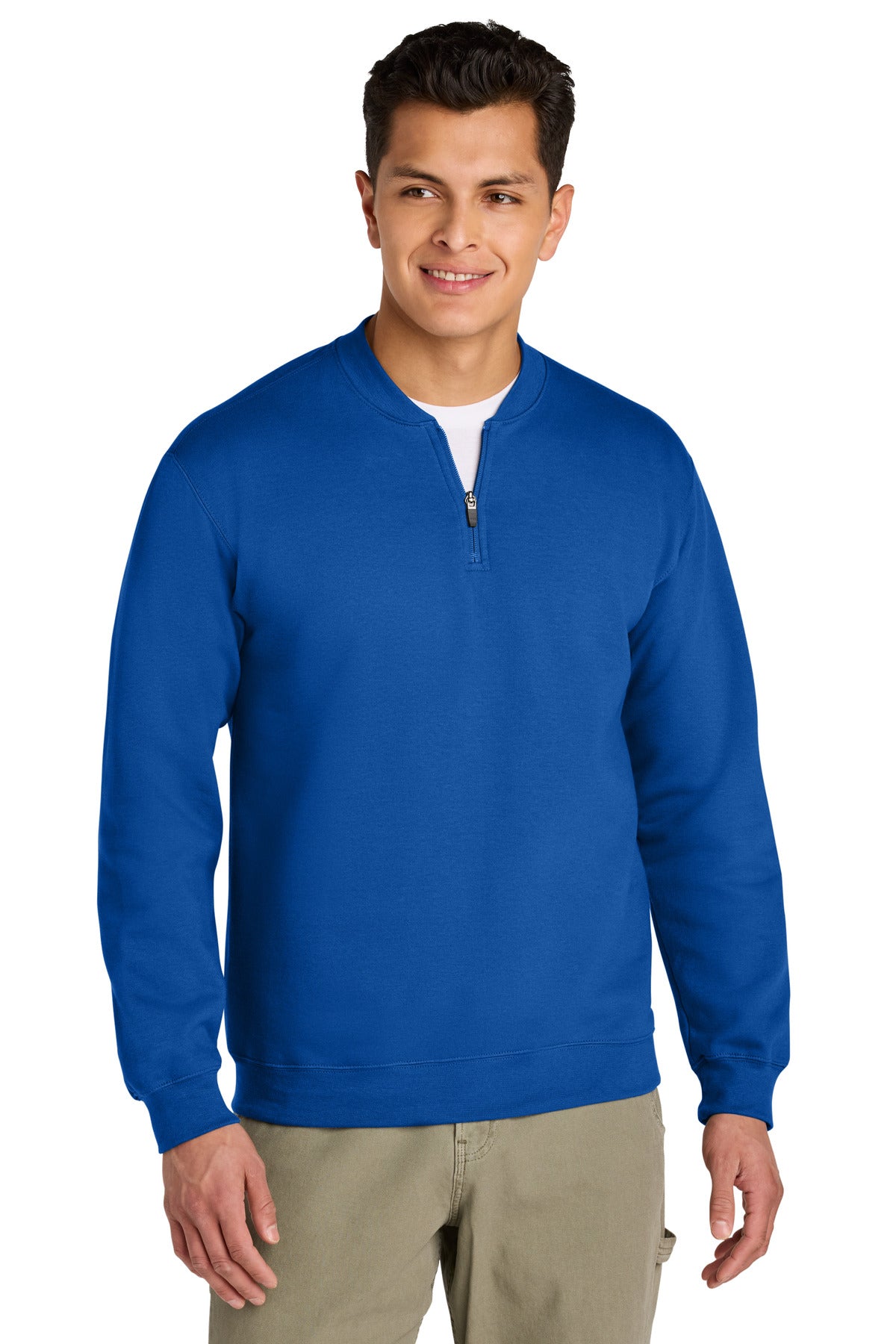 Custom Royal Softstyle Midweight Fleece 1/4-Zip SF008, personalized by SanCanDo Swag in Argyle, TX