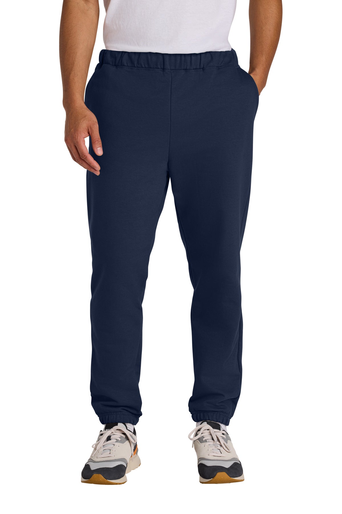 Custom Navy Softstyle Midweight Pocket Sweatpants SF100, personalized by SanCanDo Swag in Argyle, TX