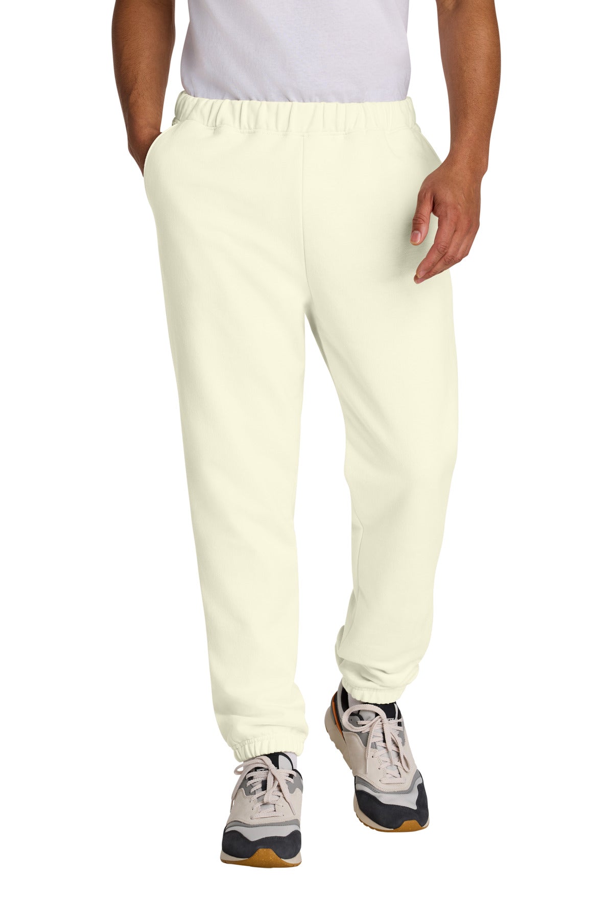 Custom Off White Softstyle Midweight Pocket Sweatpants SF100, personalized by SanCanDo Swag in Argyle, TX
