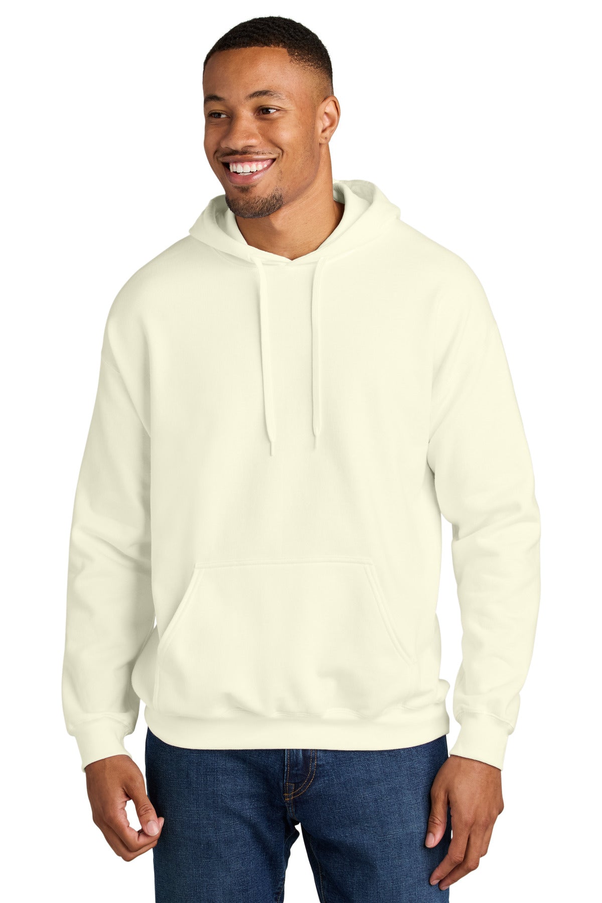 Custom Off White Softstyle Midweight Hoodie SF500, personalized by SanCanDo Swag in Argyle, TX