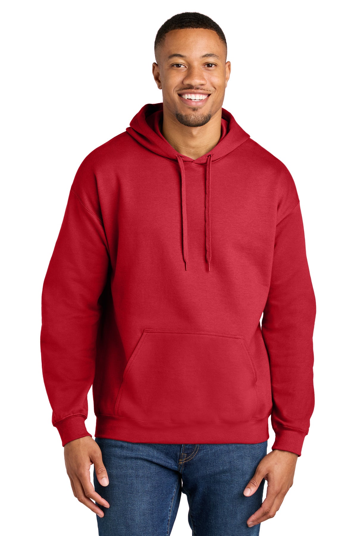 Custom Red Softstyle Midweight Hoodie SF500, personalized by SanCanDo Swag in Argyle, TX