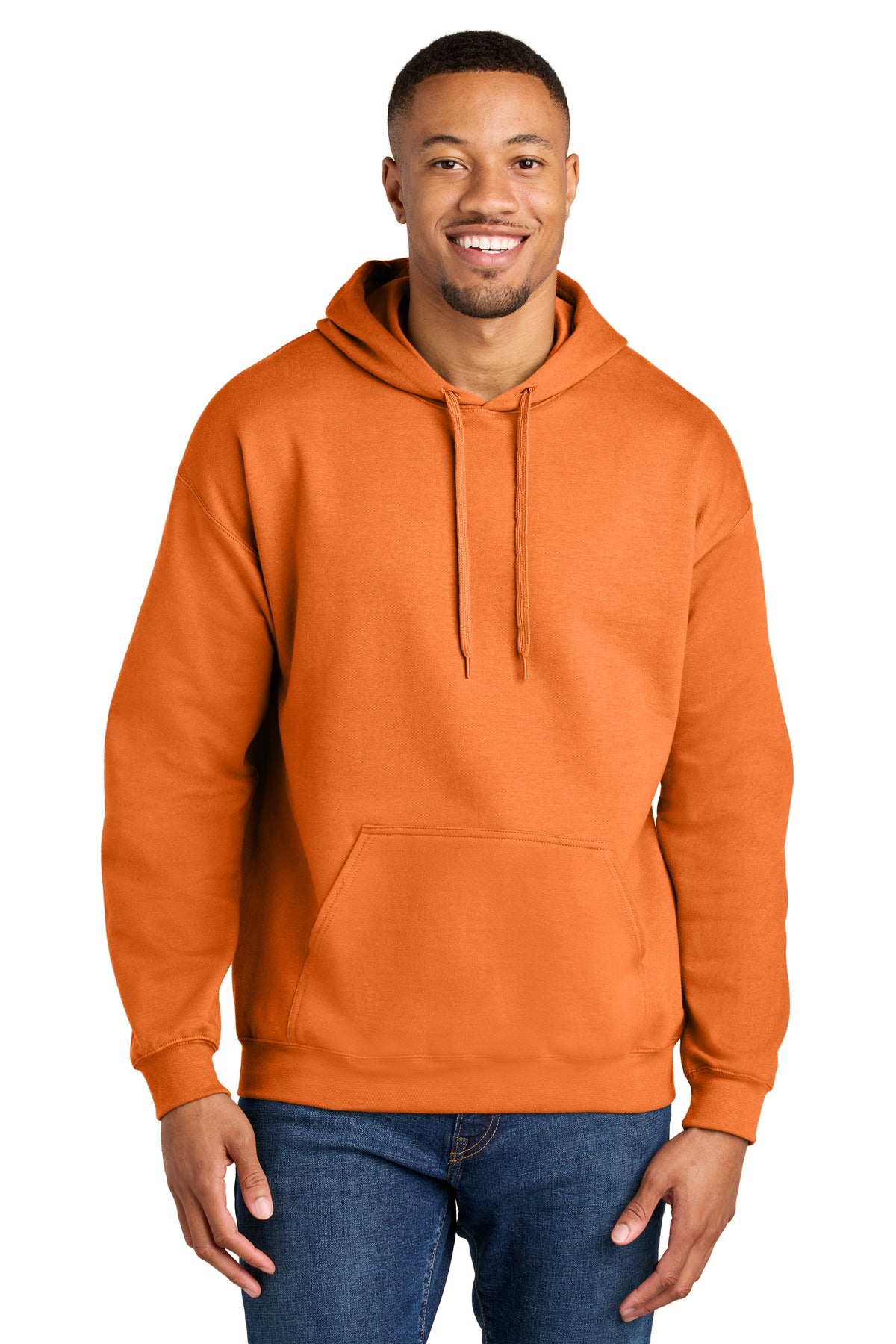 Custom Tangerine Softstyle Midweight Hoodie SF500, personalized by SanCanDo Swag in Argyle, TX