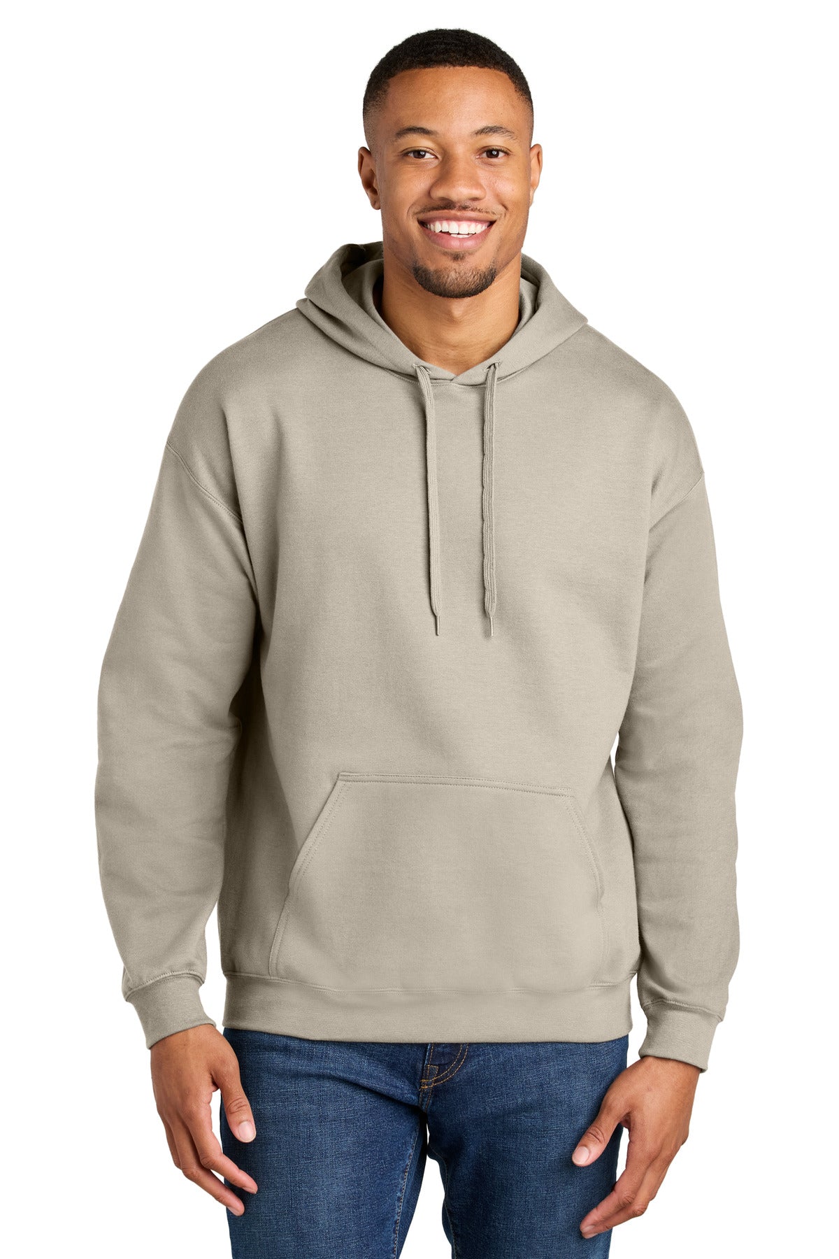 Custom Sand Softstyle Midweight Hoodie SF500, personalized by SanCanDo Swag in Argyle, TX