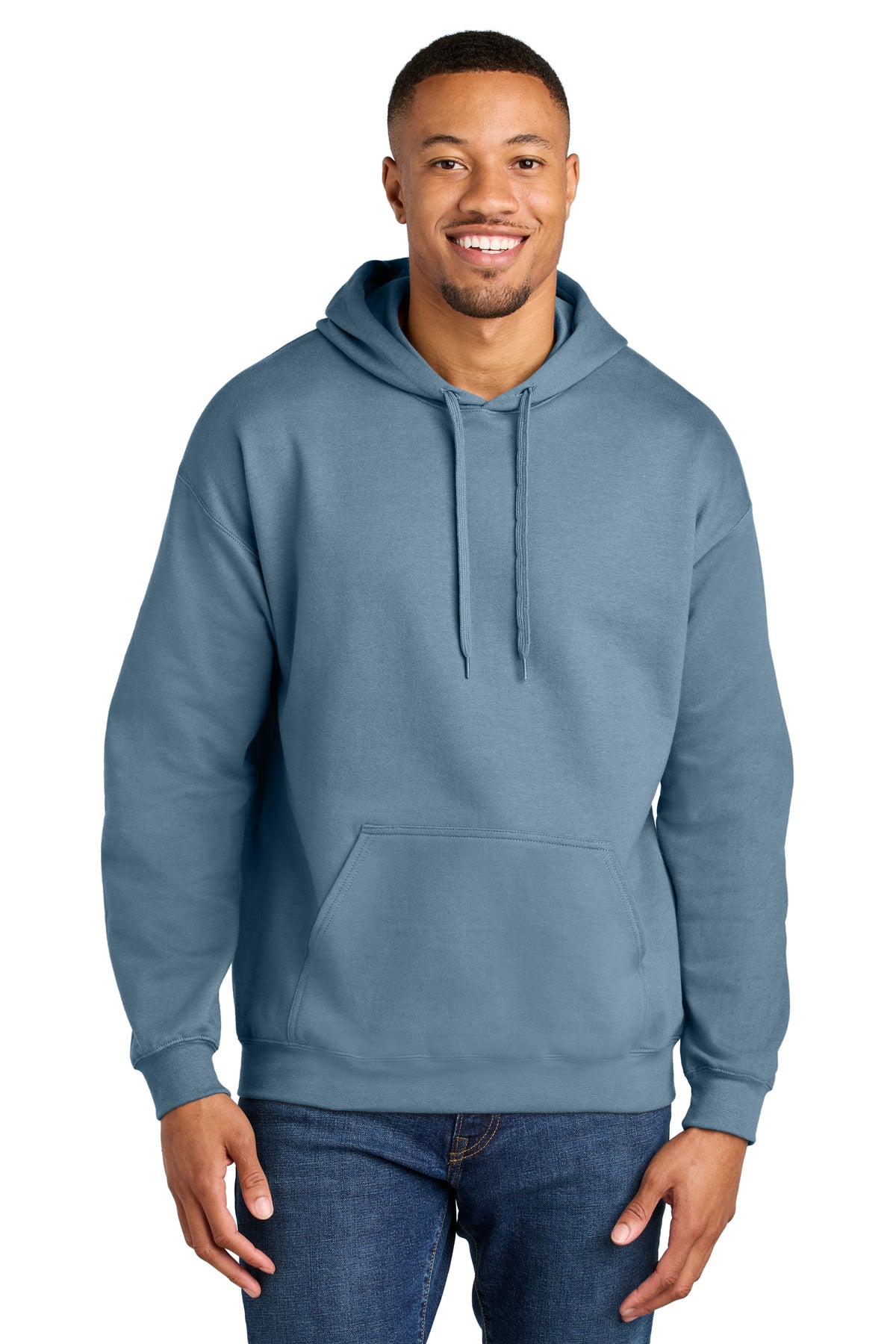 Custom Stone Blue Softstyle Midweight Hoodie SF500, personalized by SanCanDo Swag in Argyle, TX