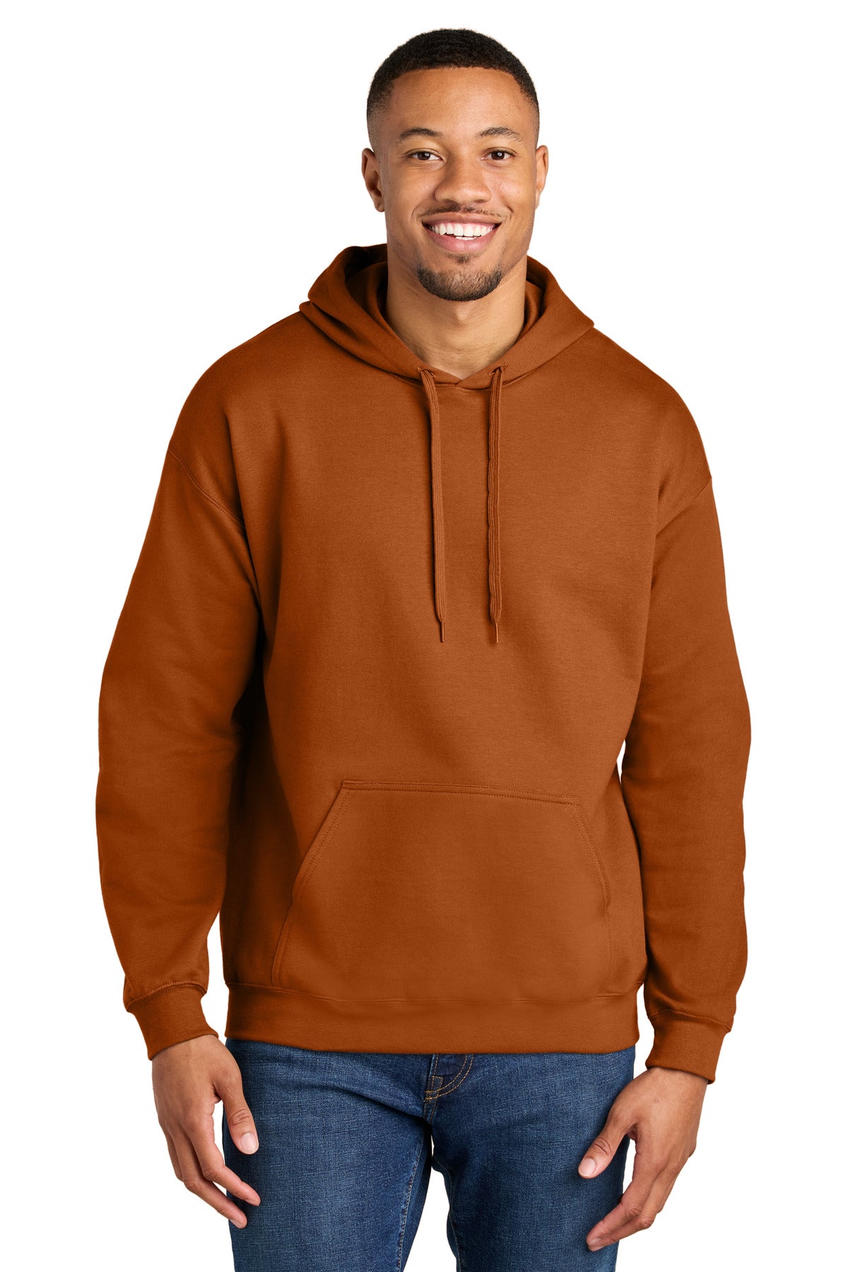 Custom T. Orange Softstyle Midweight Hoodie SF500, personalized by SanCanDo Swag in Argyle, TX