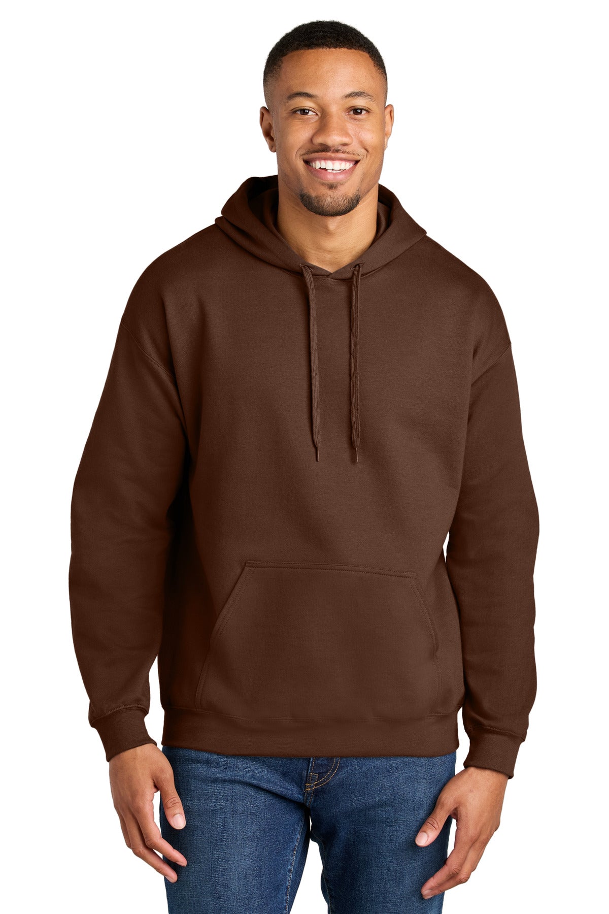 Custom Cocoa Softstyle Midweight Hoodie SF500, personalized by SanCanDo Swag in Argyle, TX