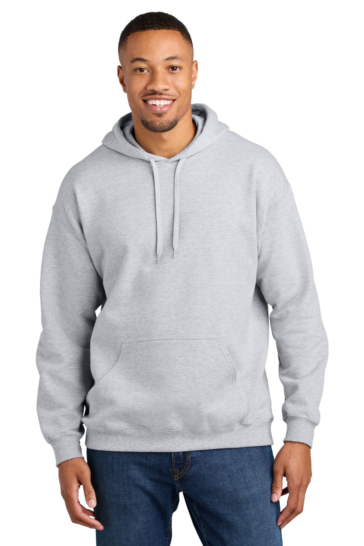 Custom Ash Grey Softstyle Midweight Hoodie SF500, personalized by SanCanDo Swag in Argyle, TX