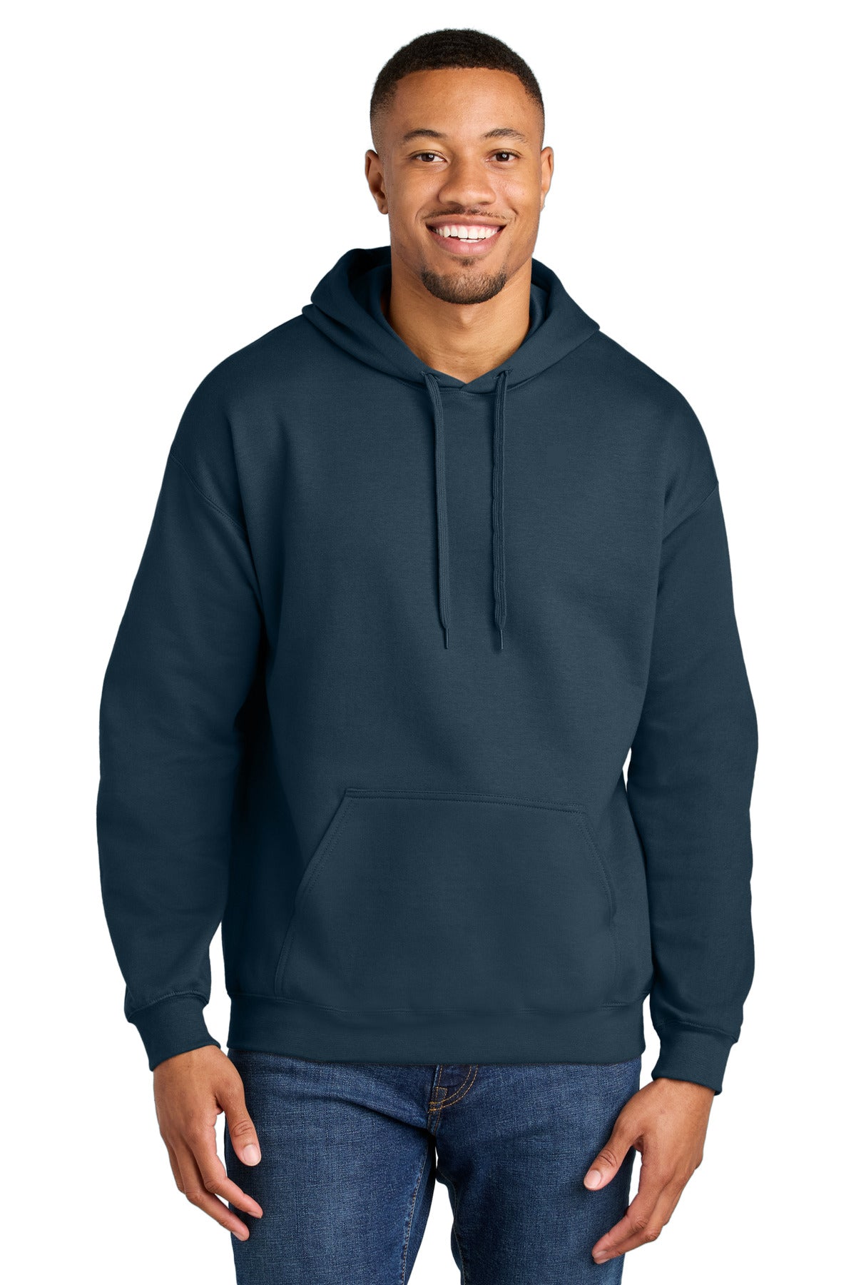 Custom Blue Dusk Softstyle Midweight Hoodie SF500, personalized by SanCanDo Swag in Argyle, TX