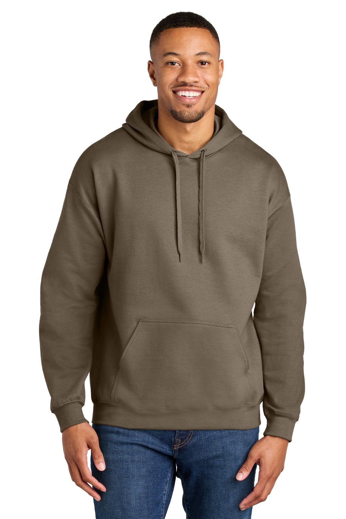 Custom Brown Savana Softstyle Midweight Hoodie SF500, personalized by SanCanDo Swag in Argyle, TX