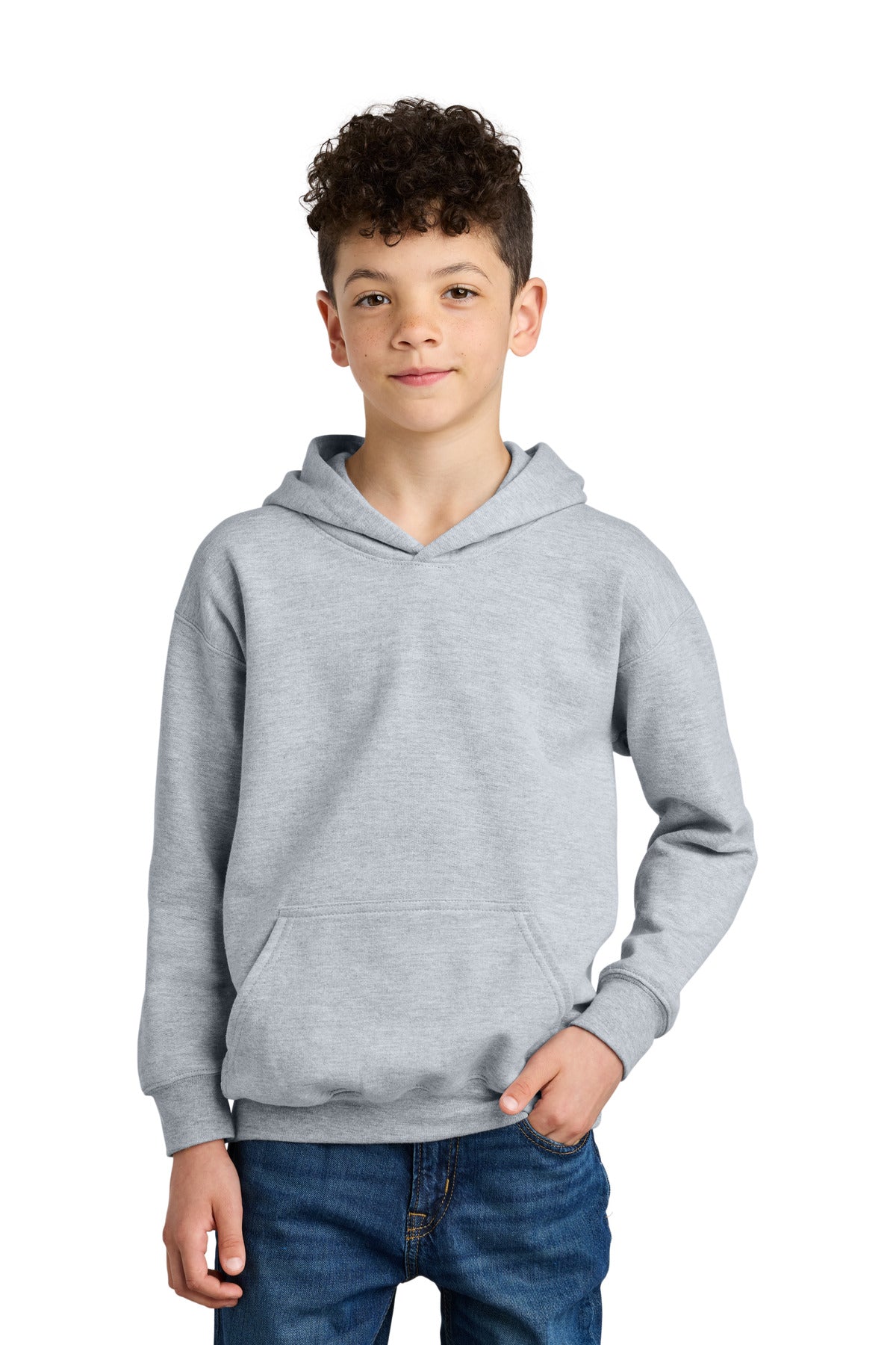 Custom Ring Spun Sport Grey Youth Softstyle Midweight Fleece Hoodie SF500B, personalized by SanCanDo Swag in Argyle, TX
