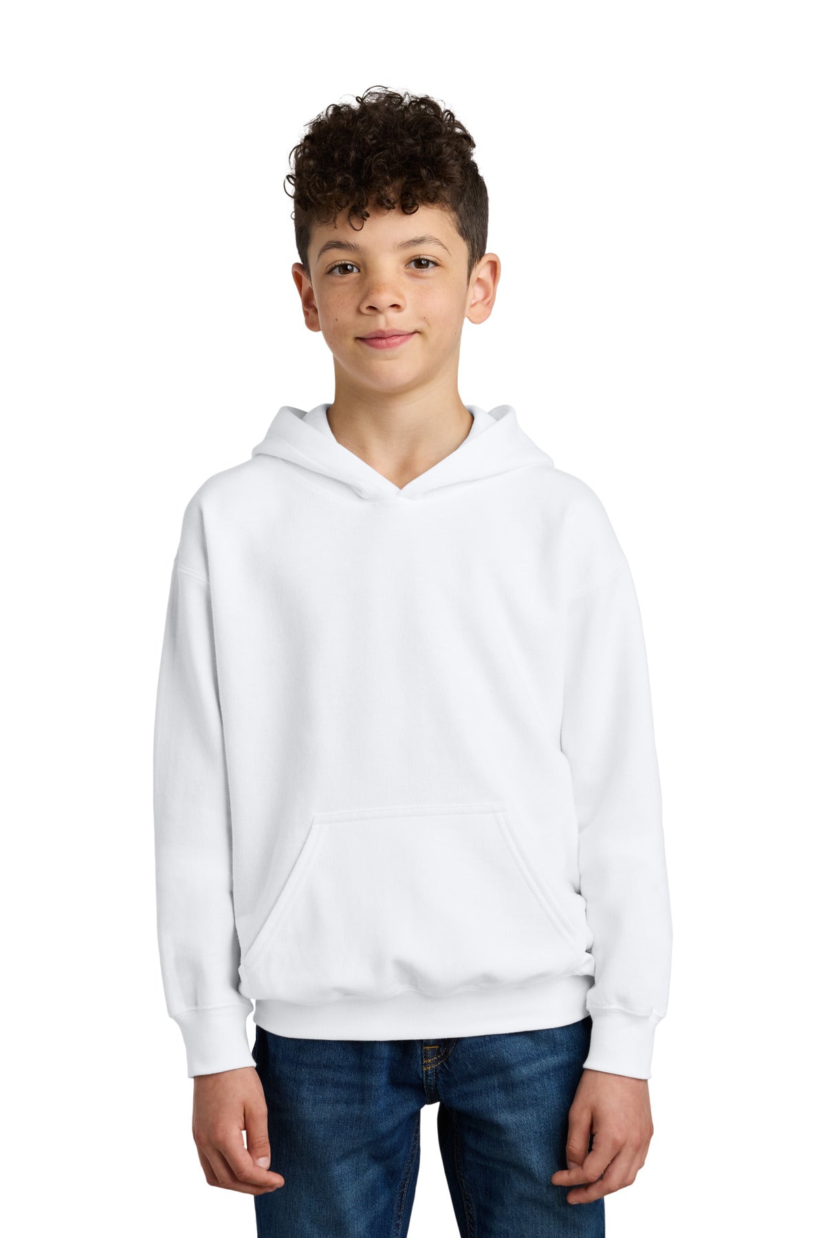 Custom White Youth Softstyle Midweight Fleece Hoodie SF500B, personalized by SanCanDo Swag in Argyle, TX