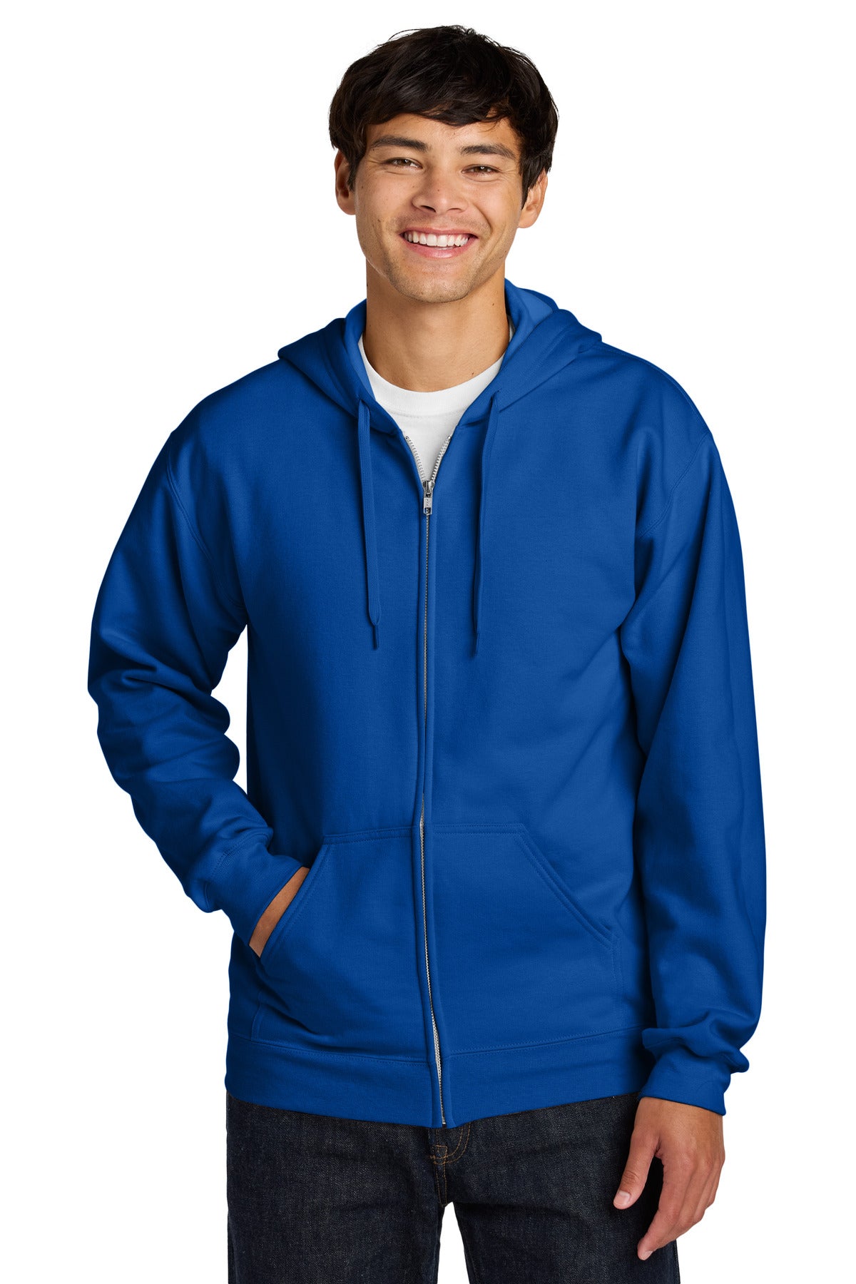 Custom Royal Softstyle Fleece Full-Zip Hoodie SF600, personalized by SanCanDo Swag in Argyle, TX