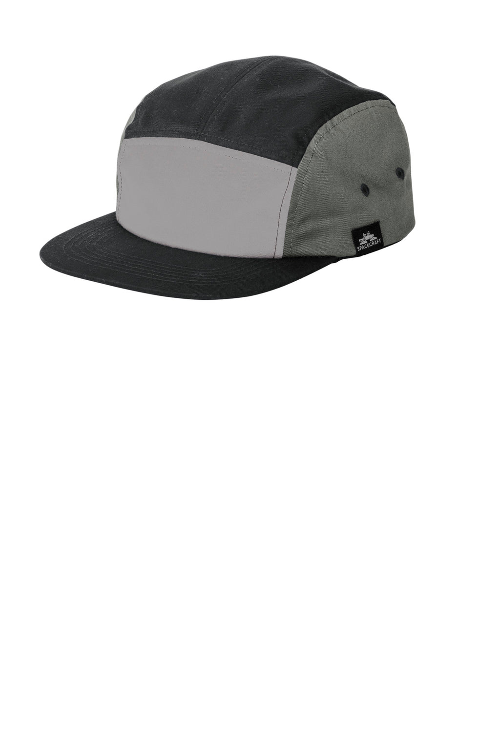Custom Black/ Charcoal/ Gray LIMITED EDITION Spacecraft Colorblock Cap SPC6, personalized by SanCanDo Swag in Argyle, TX