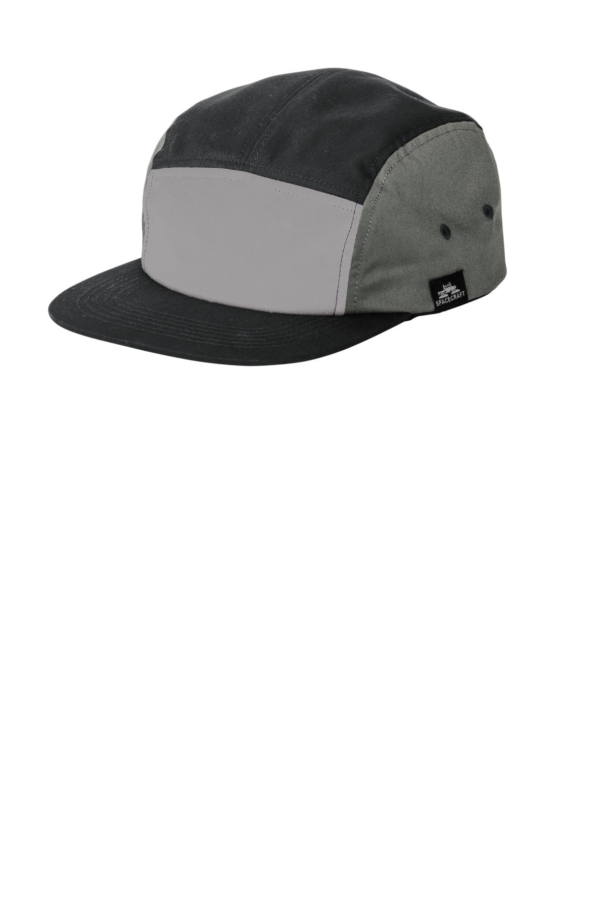 Custom Black/ Charcoal/ Gray LIMITED EDITION Spacecraft Colorblock Cap SPC6, personalized by SanCanDo Swag in Argyle, TX