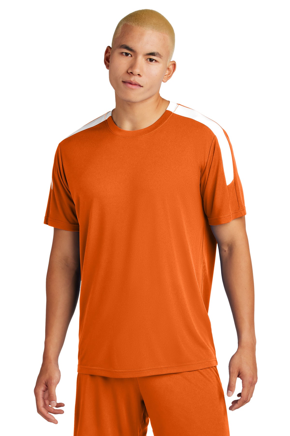 Custom Deep Orange/ White Competitor United Crew ST100, personalized by SanCanDo Swag in Argyle, TX