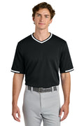 Custom Black Tough Mesh V-Neck Baseball Jersey ST221, personalized by SanCanDo Swag in Argyle, TX