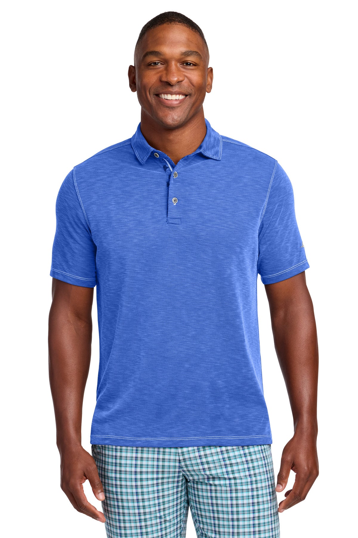 Custom Team Blue Bahama Palmetto Paradise Polo ST224065TB, personalized by SanCanDo Swag in Argyle, TX