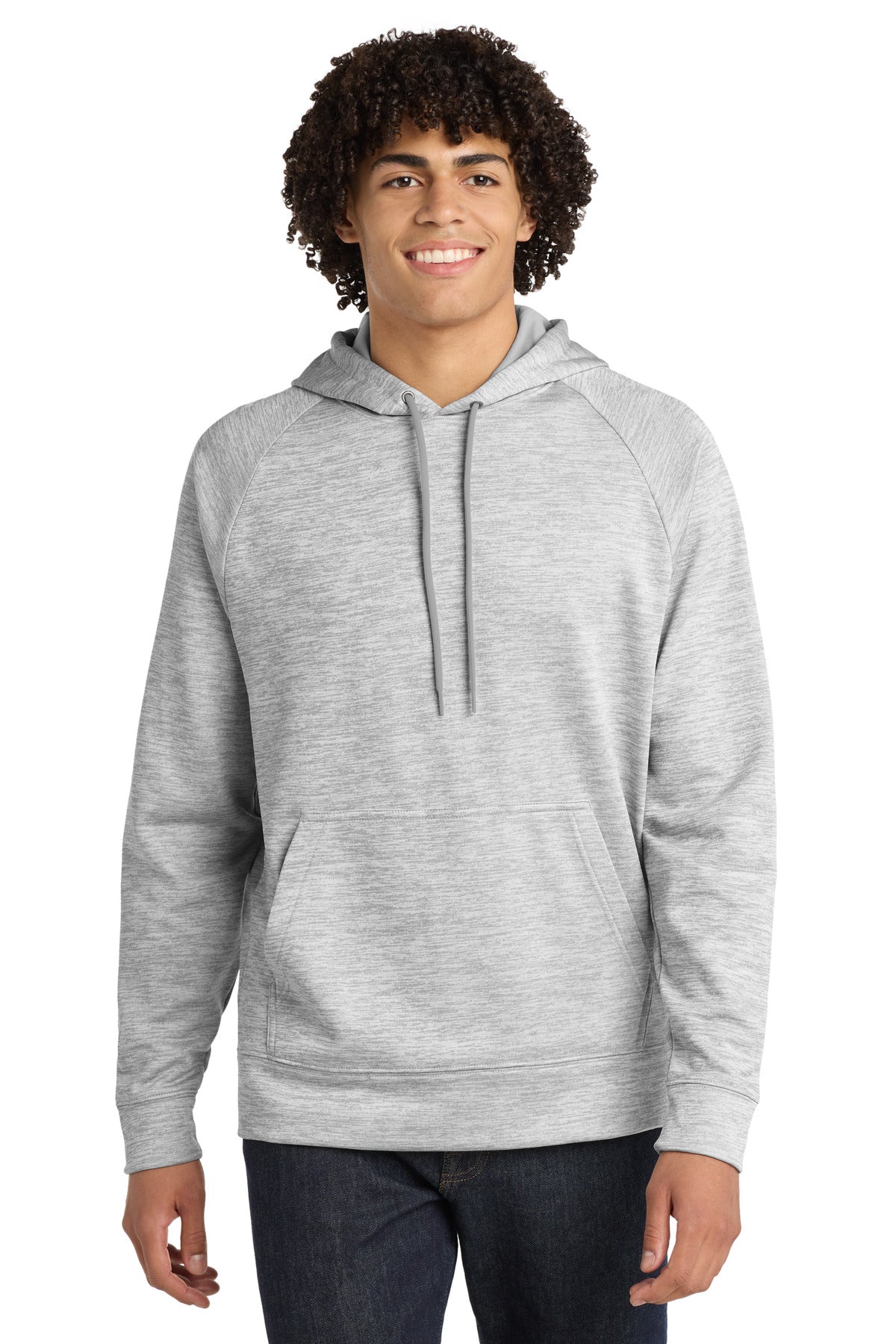 Custom Silver Electric Heather Fleece Hooded Pullover ST225, personalized by SanCanDo Swag in Argyle, TX