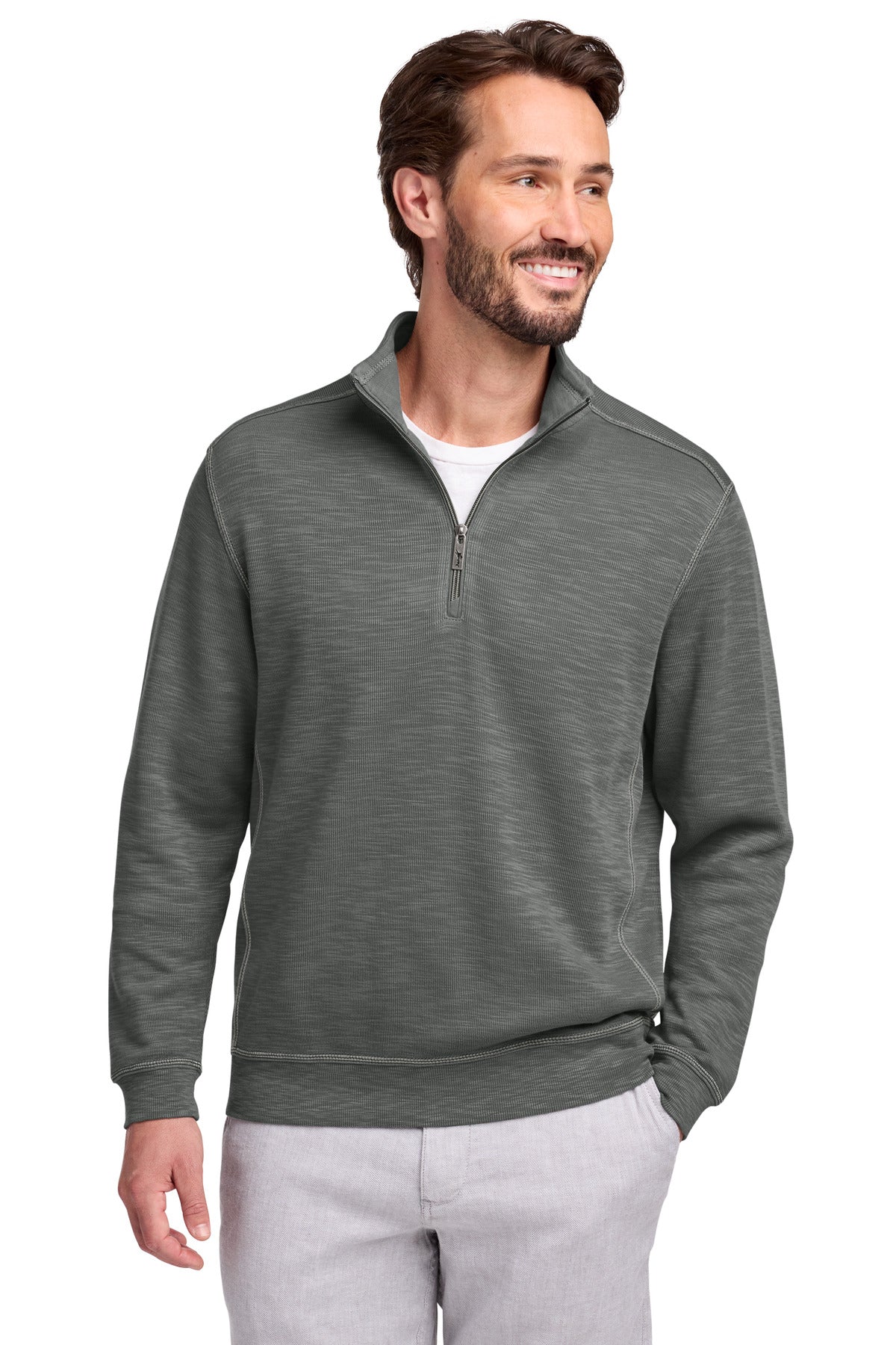 Custom Cave Grey Tobago Bay 1/2-Zip ST226342TB, personalized by SanCanDo Swag in Argyle, TX