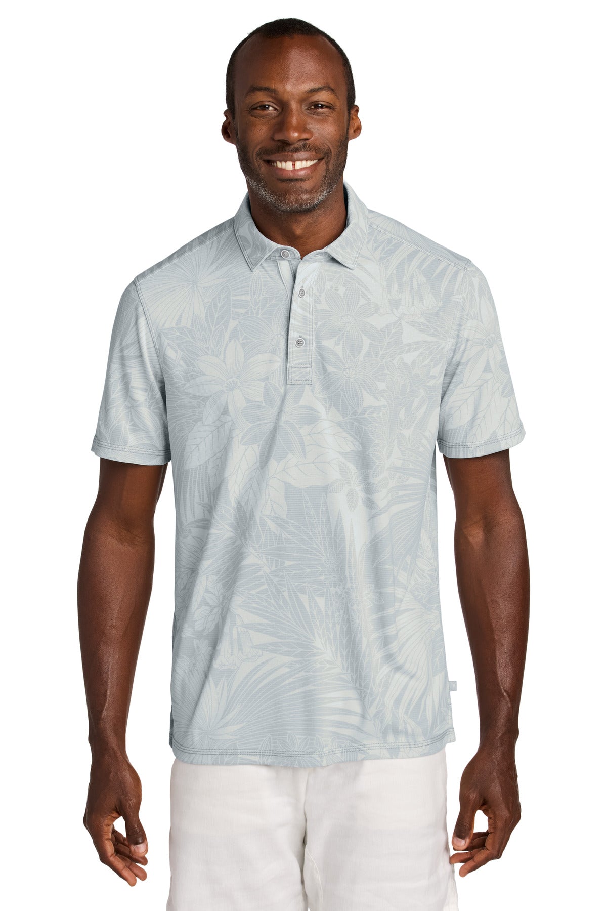 Custom Zinc Grey Santiago Paradise Polo ST227544TB, personalized by SanCanDo Swag in Argyle, TX