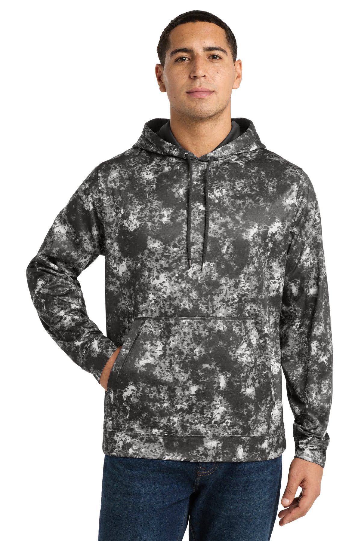 Custom Black Freeze Fleece Hooded Pullover ST230, personalized by SanCanDo Swag in Argyle, TX