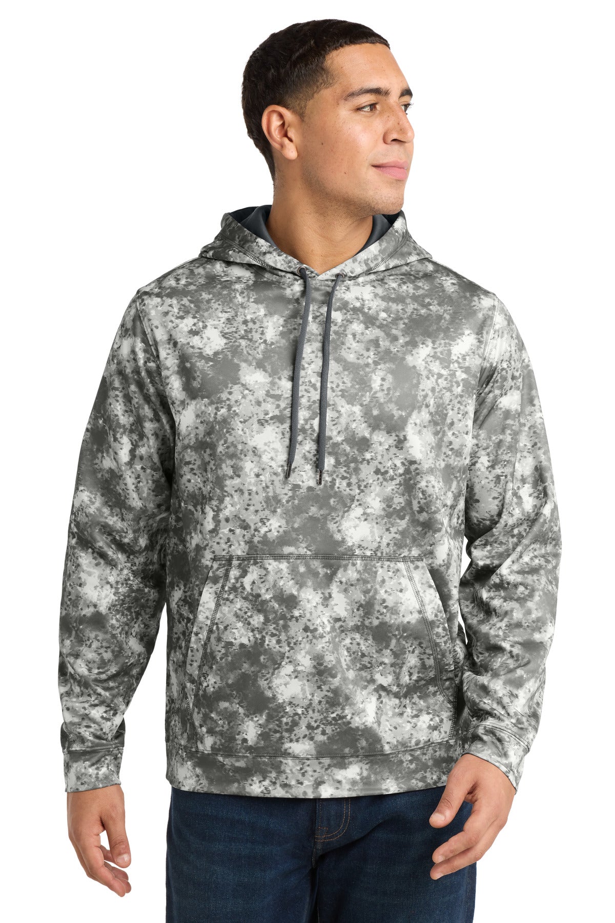 Custom Dark Smoke Grey Freeze Fleece Hooded Pullover ST230, personalized by SanCanDo Swag in Argyle, TX