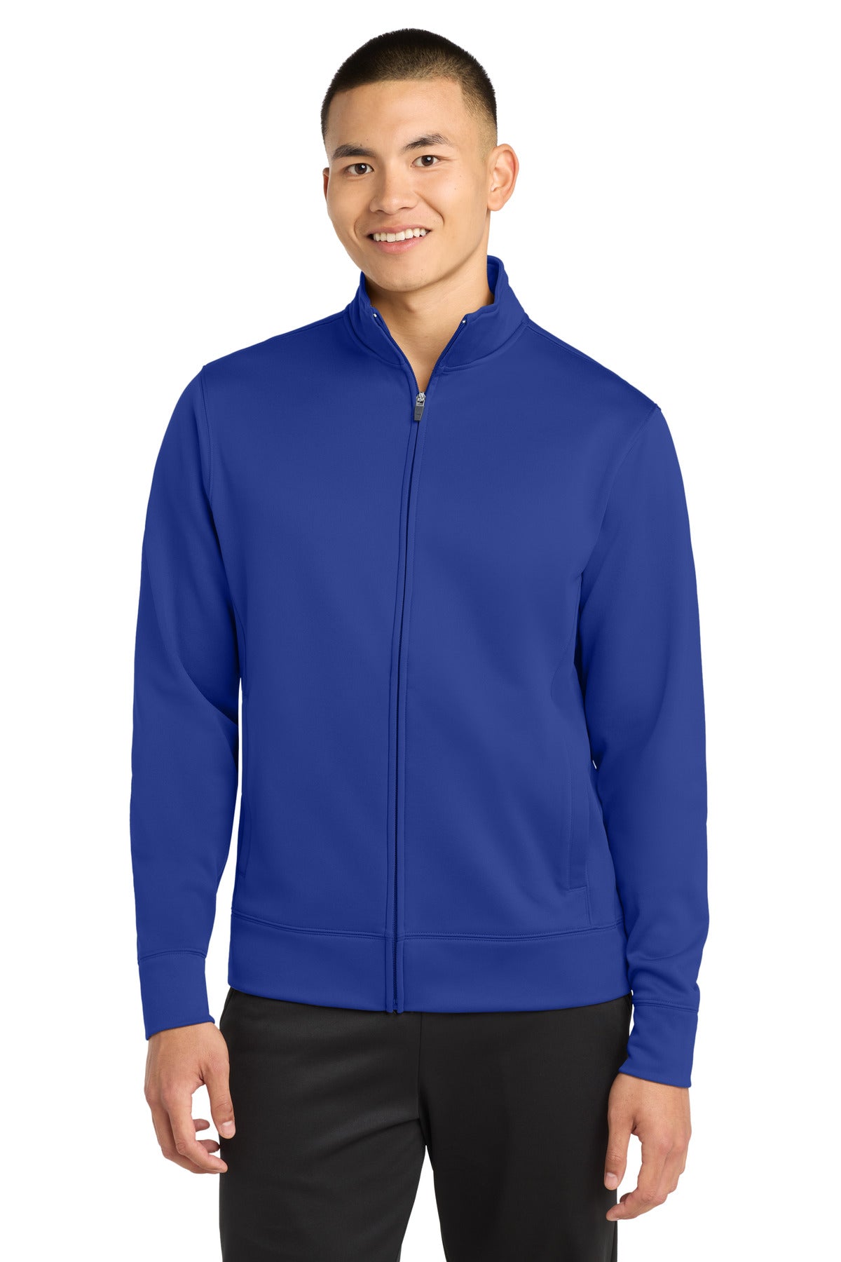 Custom True Royal Sport-Wick Fleece Full-Zip Jacket ST241, personalized by SanCanDo Swag in Argyle, TX