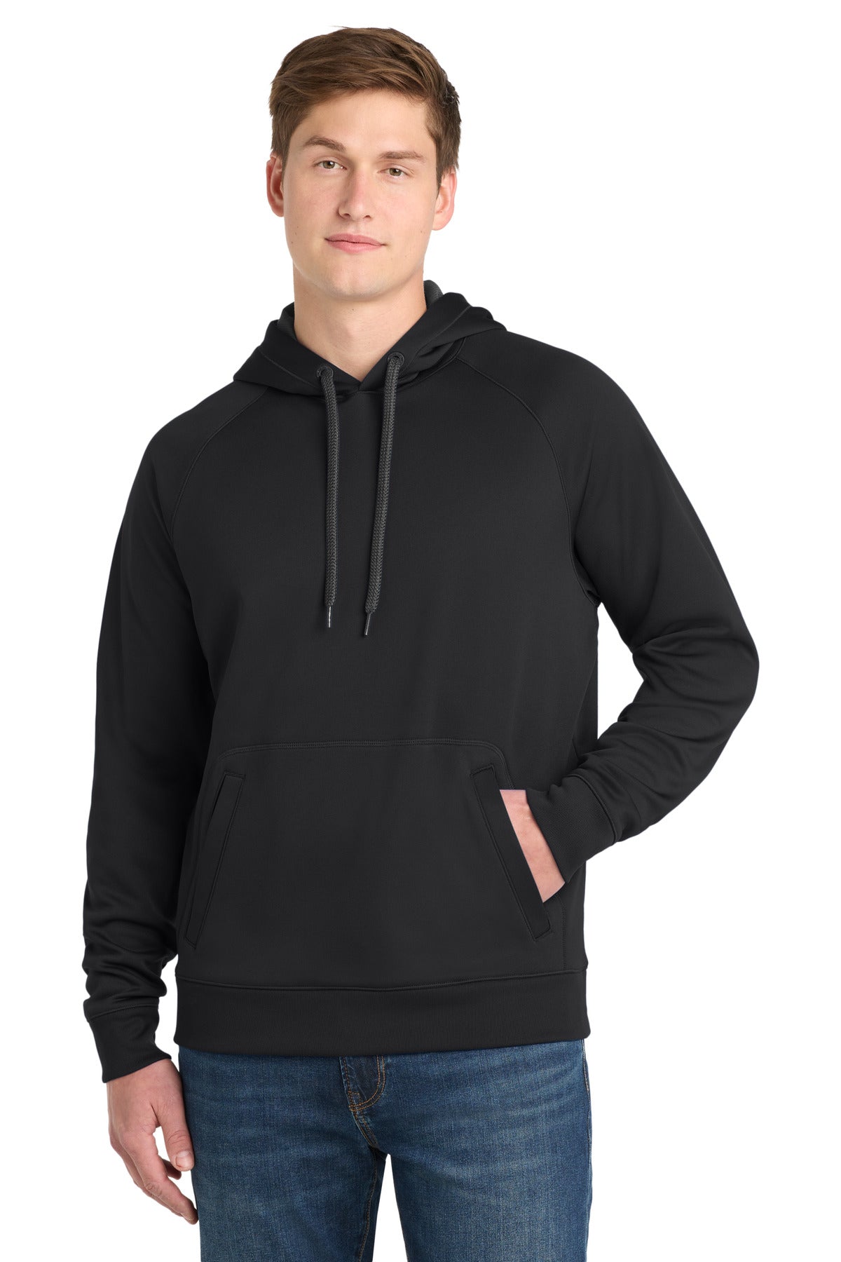 Custom Black Tech Fleece Hoodie ST250, personalized by SanCanDo Swag in Argyle, TX